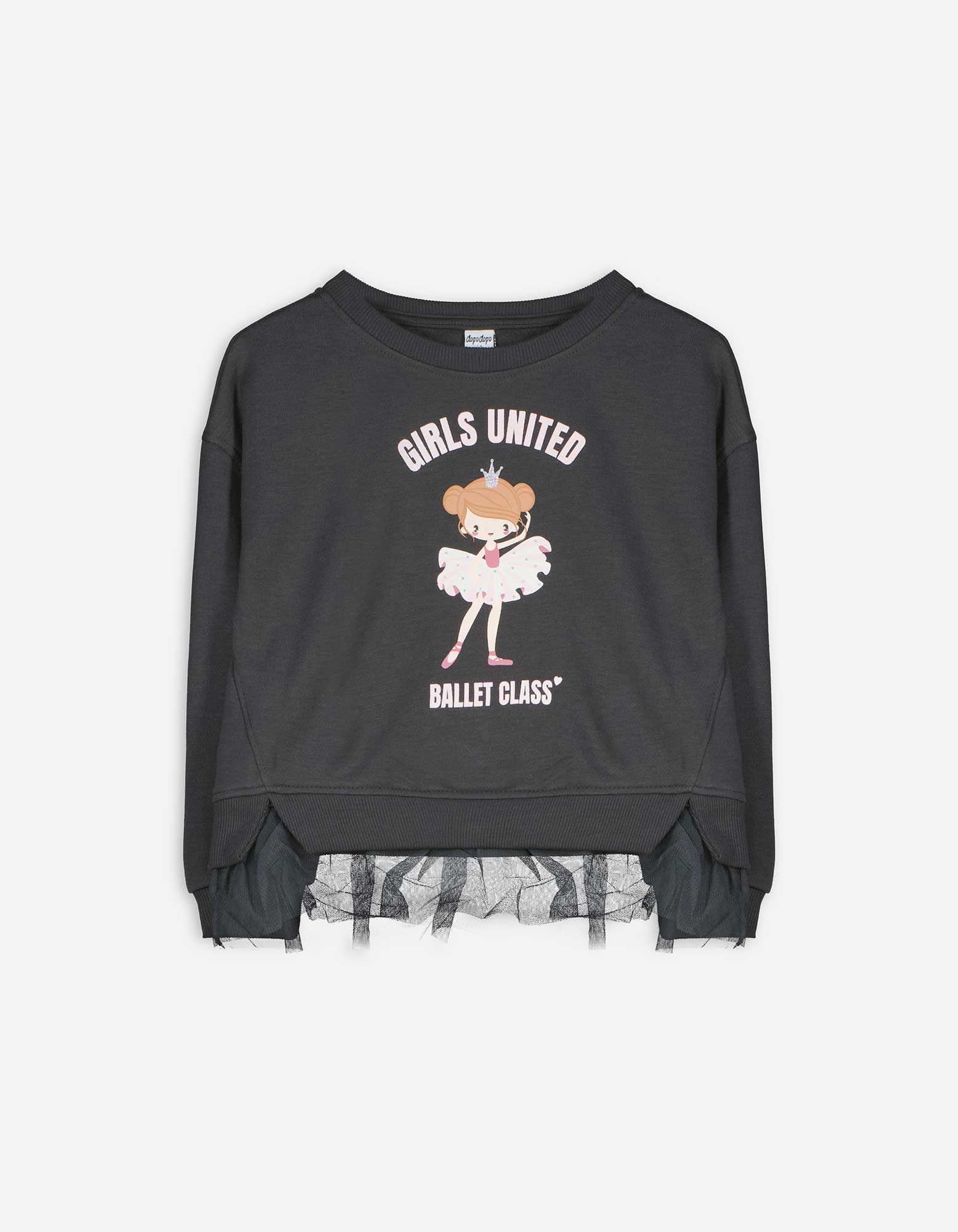 Kinder Sweatshirt - Volants - dunkelgrau, Takko, dunkelgrau