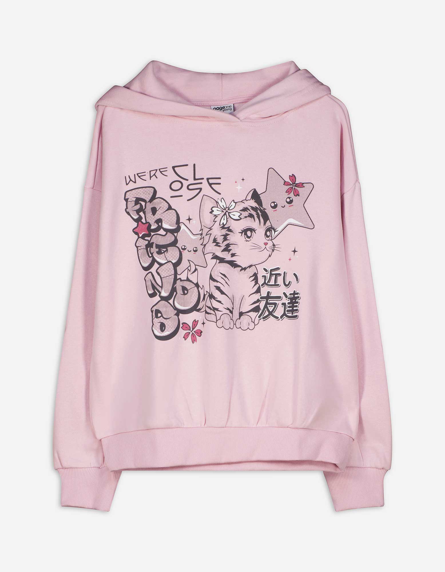 Kinder Hoodie - Frontprint, Takko, rosa