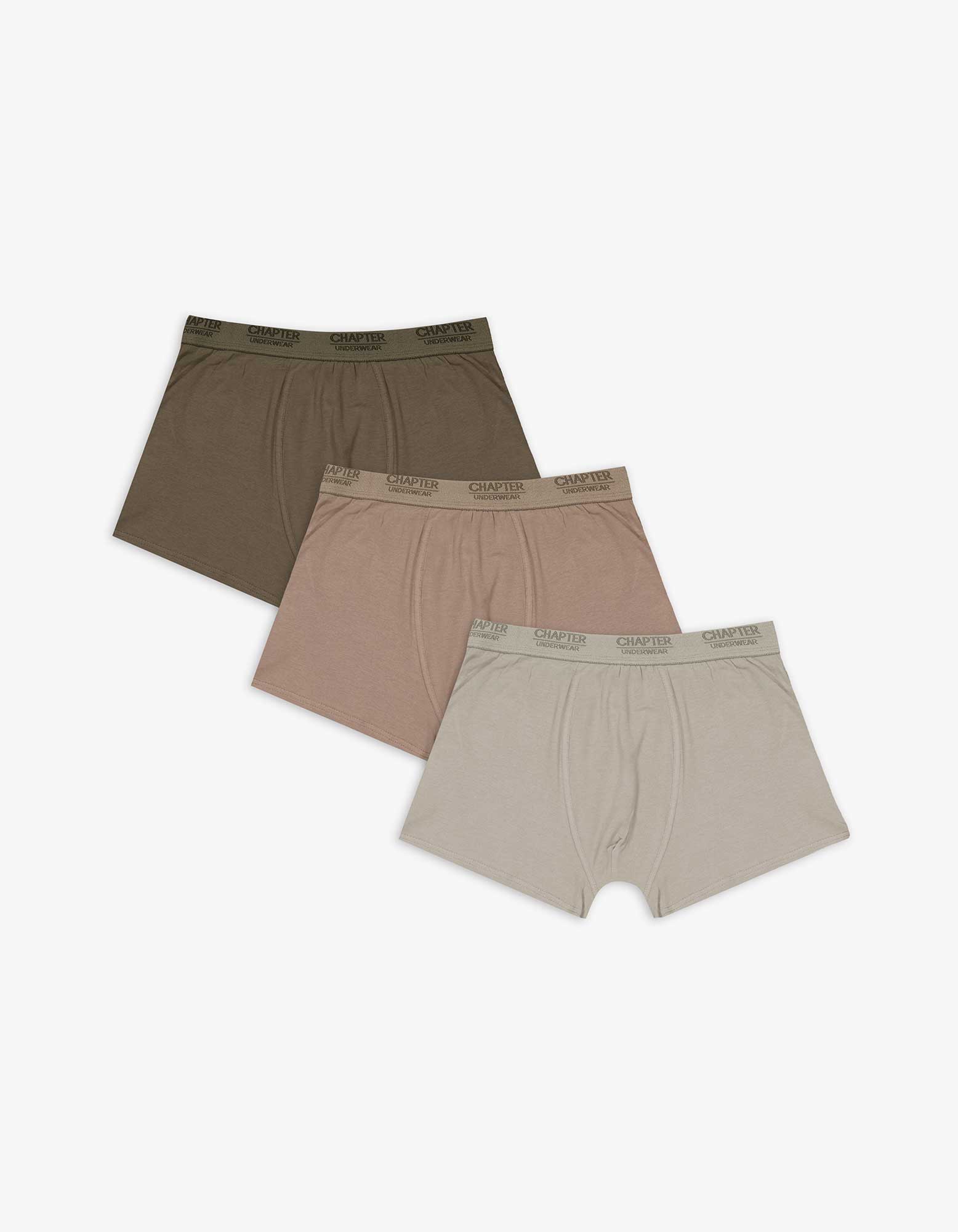 Herren Trunks - 3er-Pack, Takko, beige L