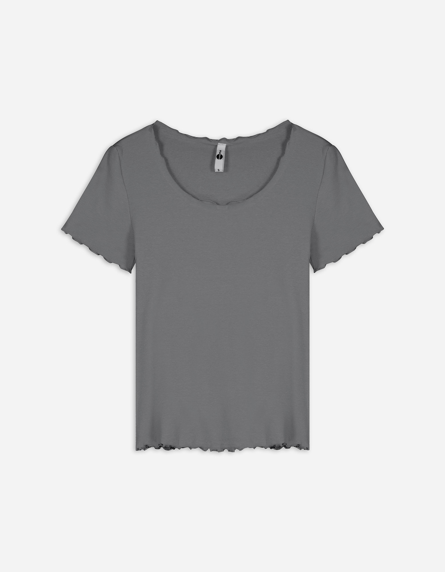 Damen T-Shirt - Baumwoll-Mix, Takko, dunkelgrau XS