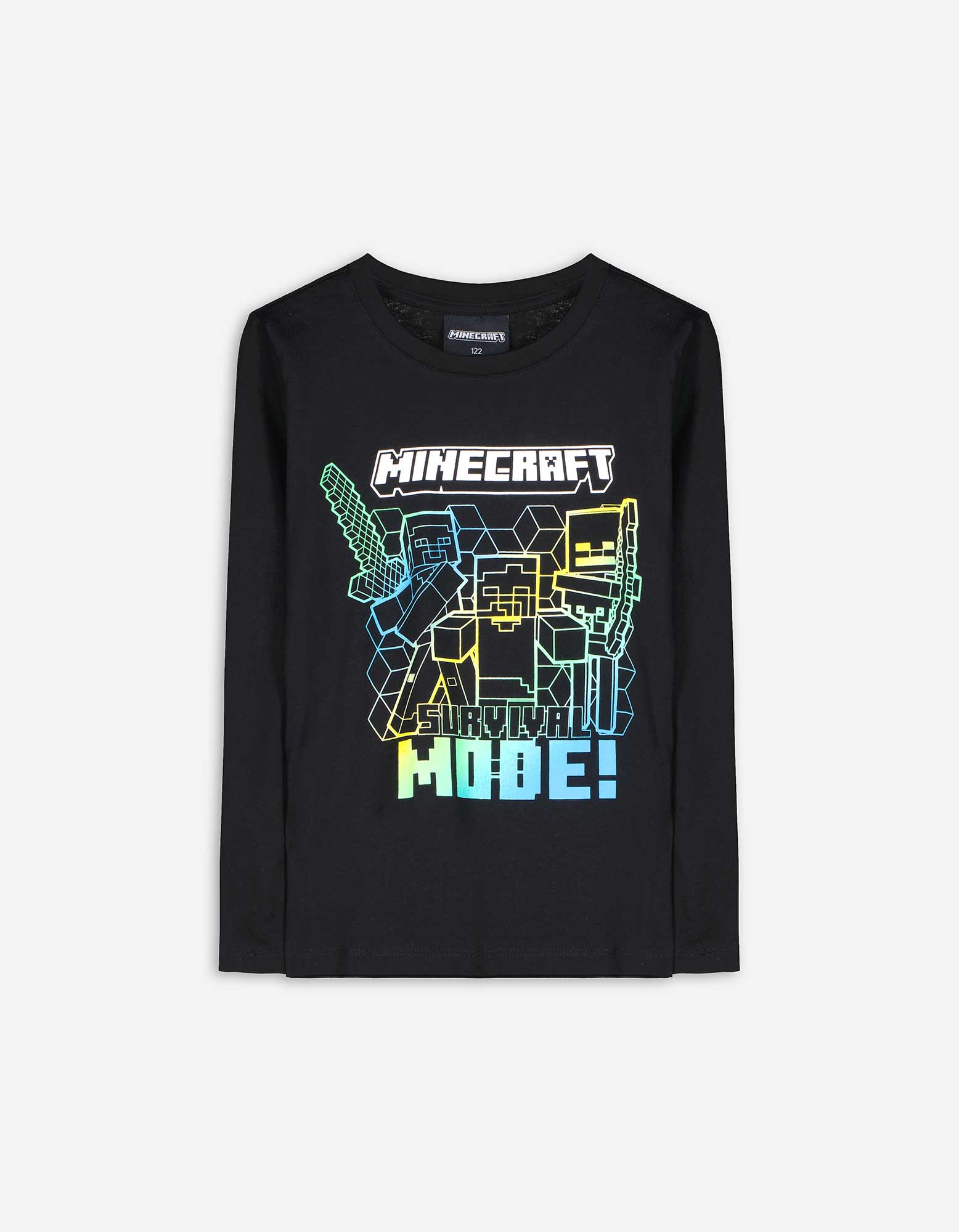 Kinder Langarmshirt - Minecraft, Takko, schwarz