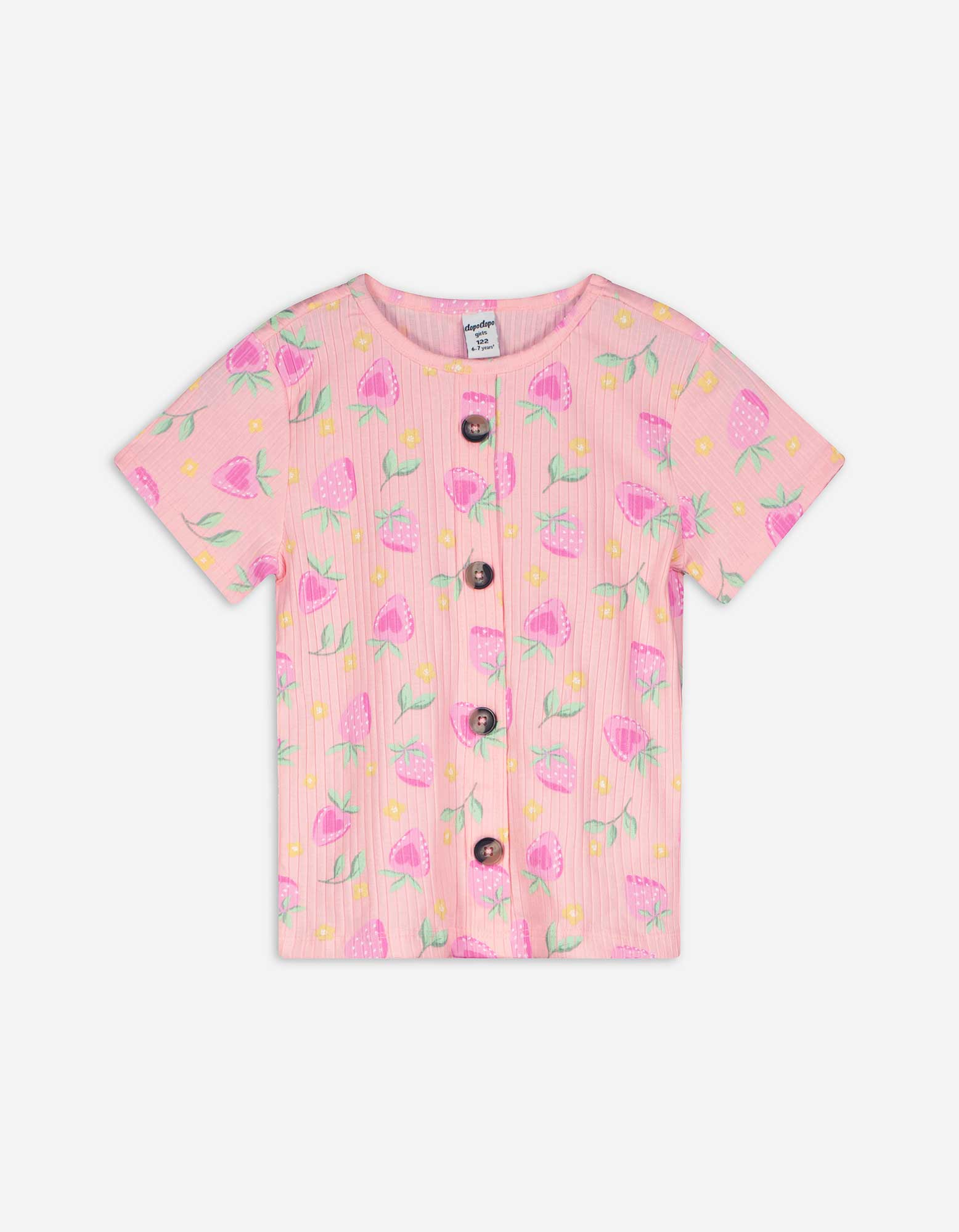 Kinder T-Shirt - Knopfleiste, Takko, rosa