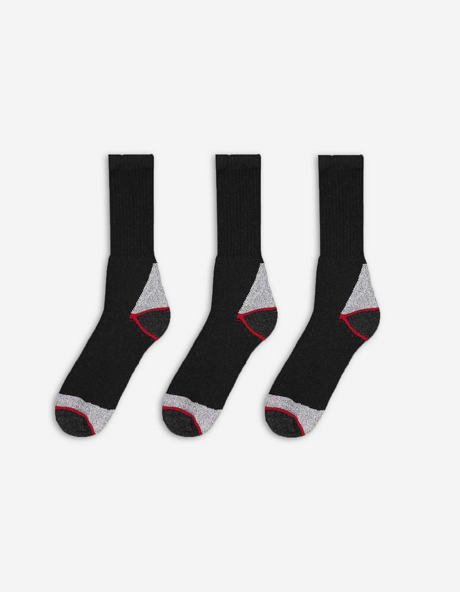 Herren Socken - 3er-Pack, Takko, schwarz 43-46