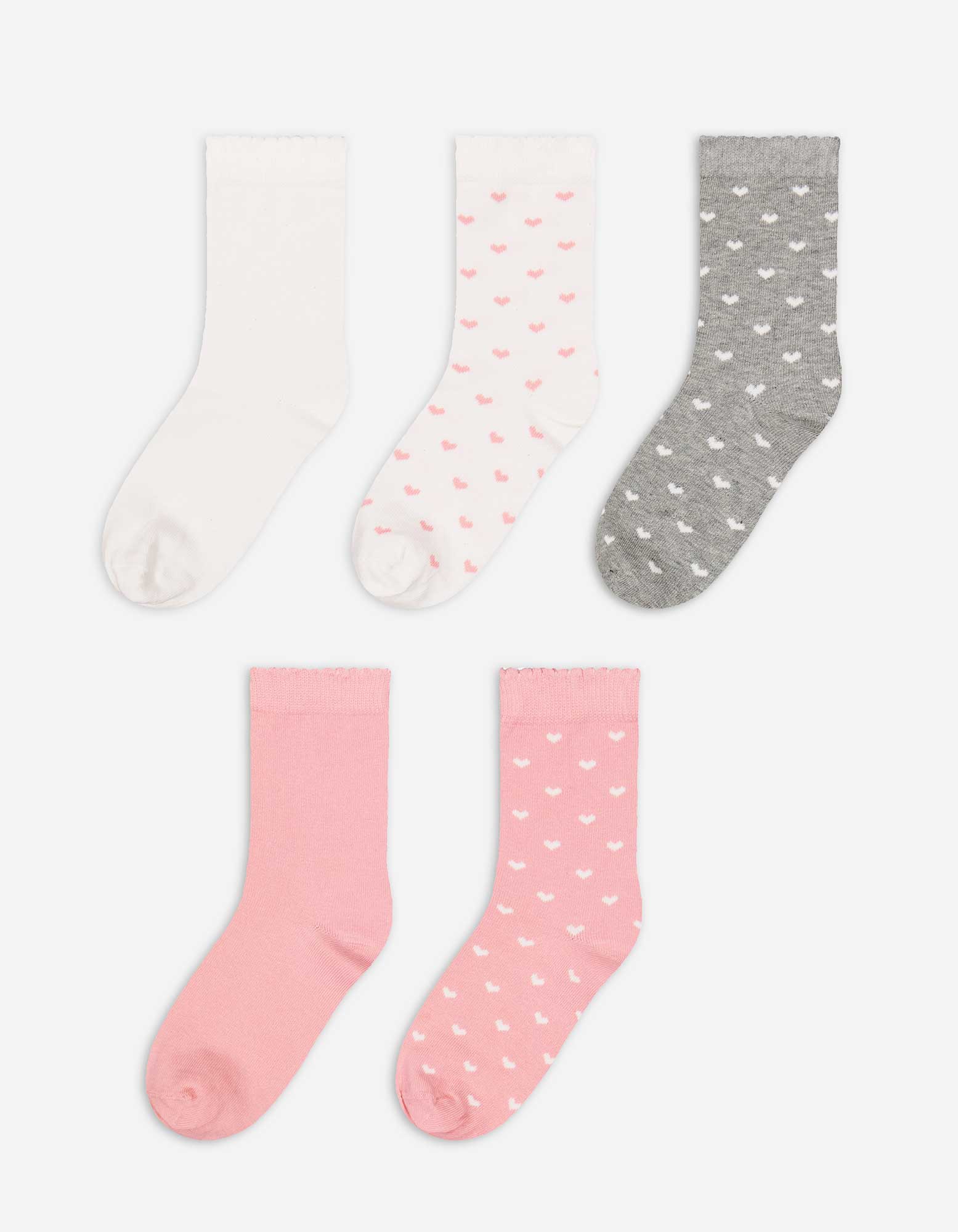 Kinder Socken - 5er-Pack, Takko, rosa 35-38