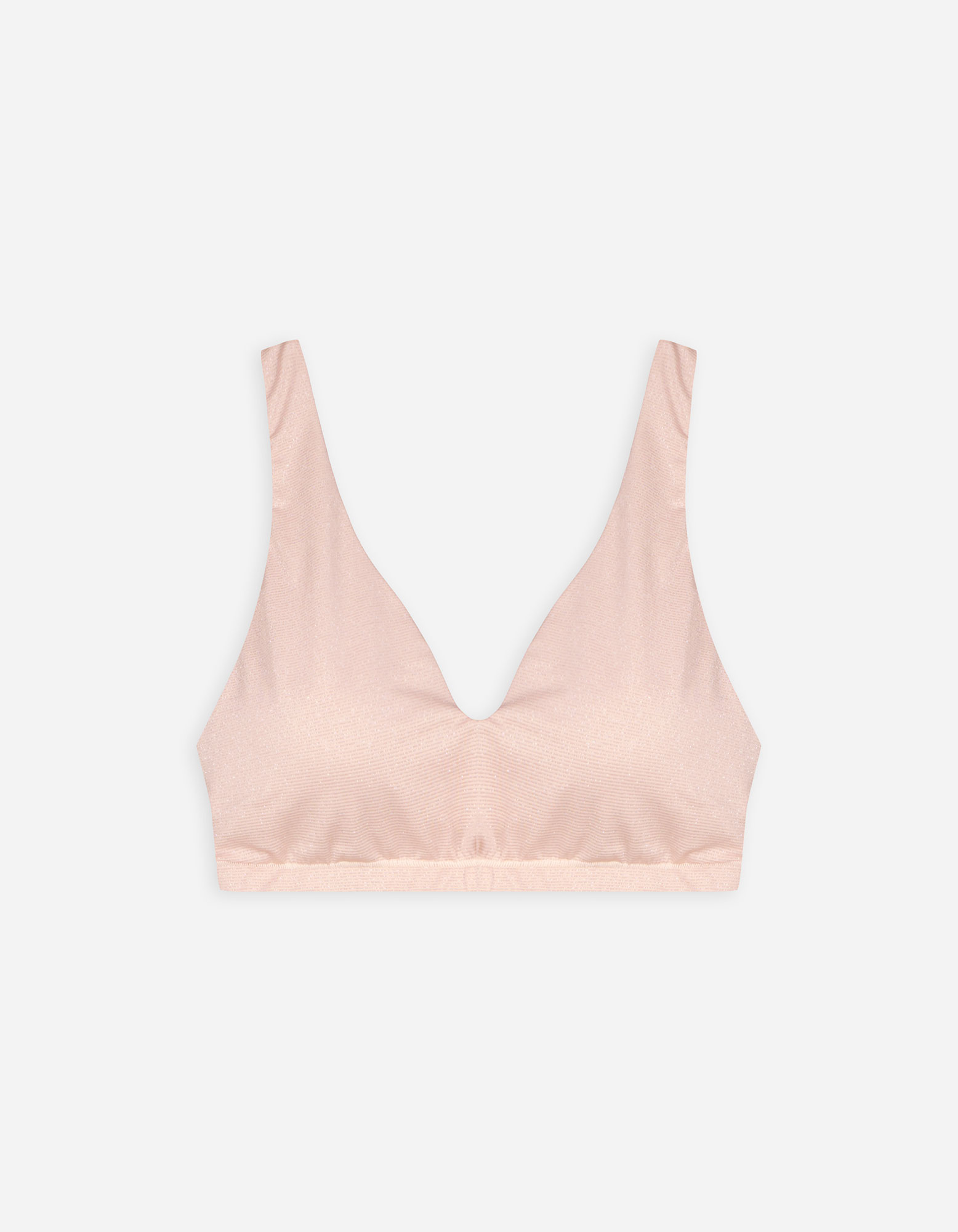 Damen Bralette - Lurex - rosa, Takko, rosa XS