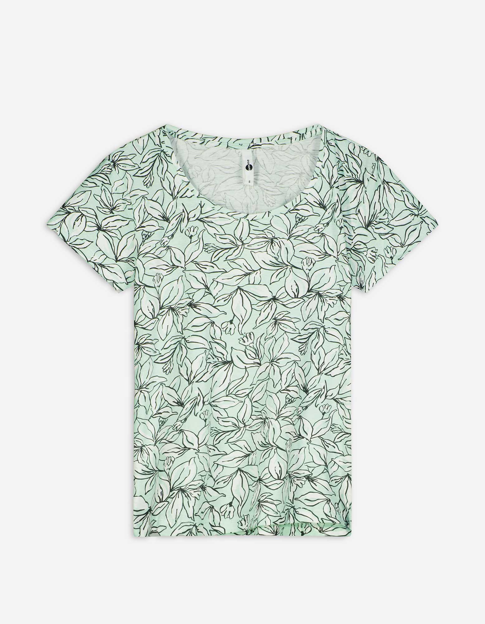 Damen T-Shirt - Florales Muster, Takko, grün M