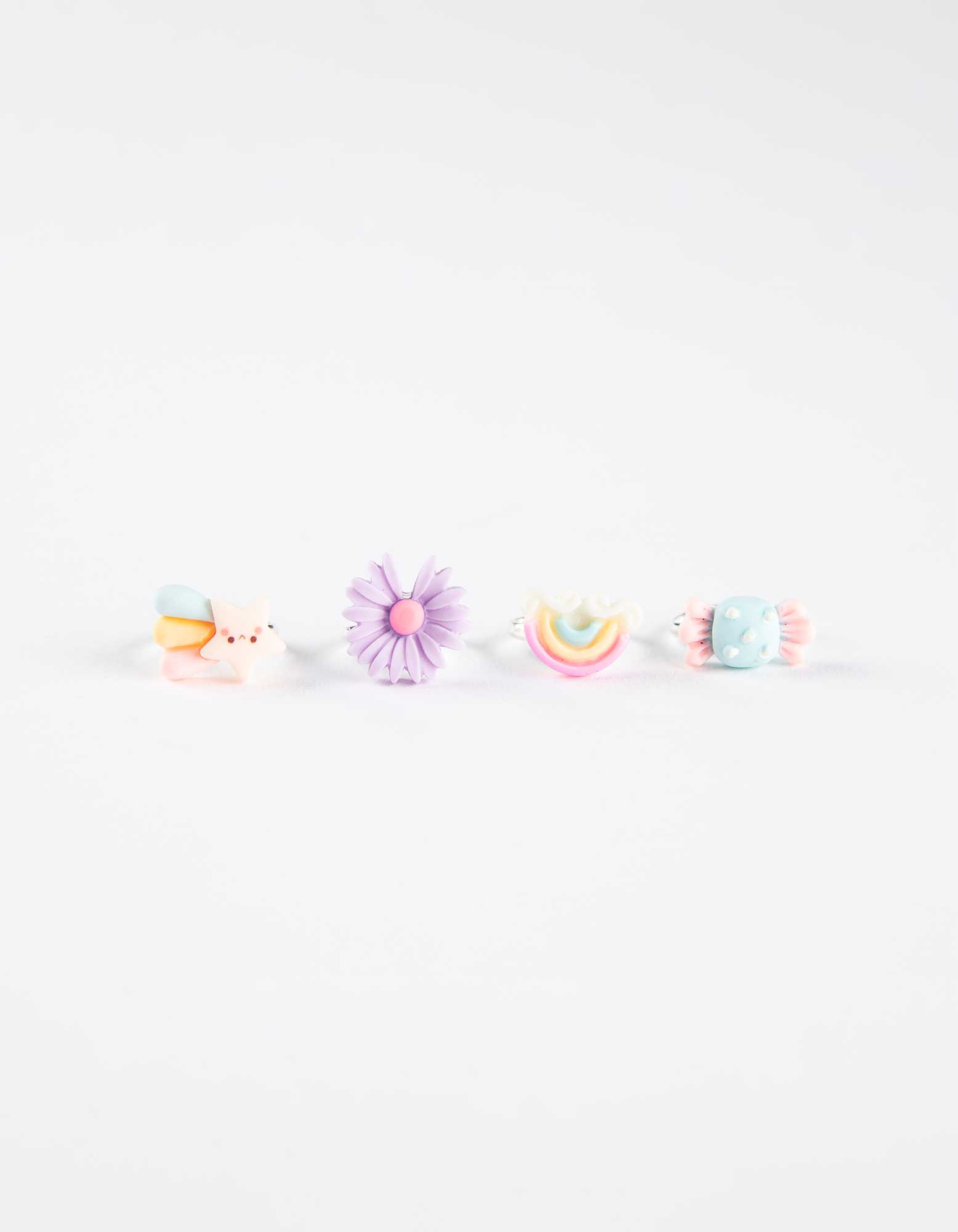 Kinder Ring - 5er-Pack - rosa, Takko, rosa onesize