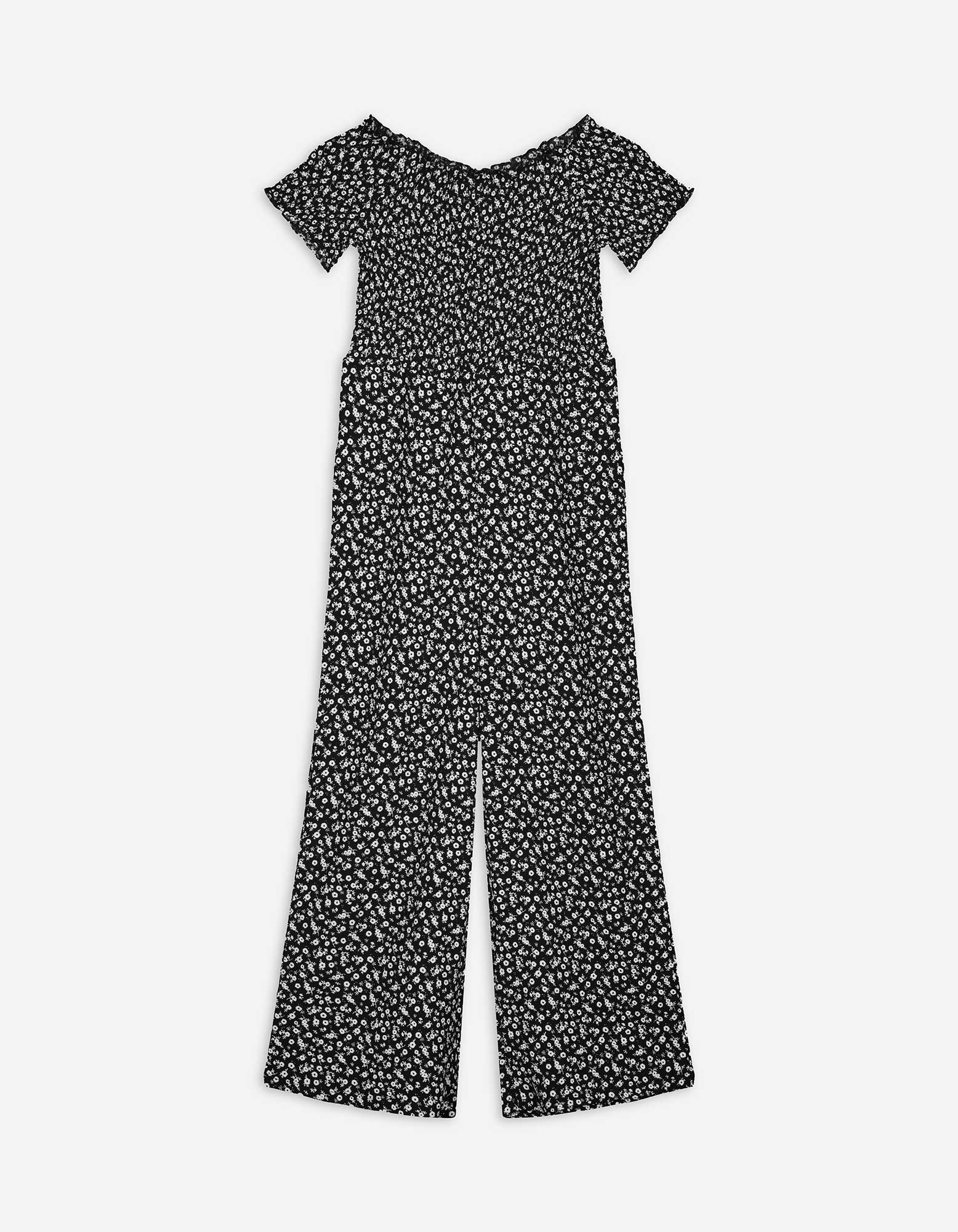 Kinder Jumpsuit - Carmen-Ausschnitt, Takko, schwarz