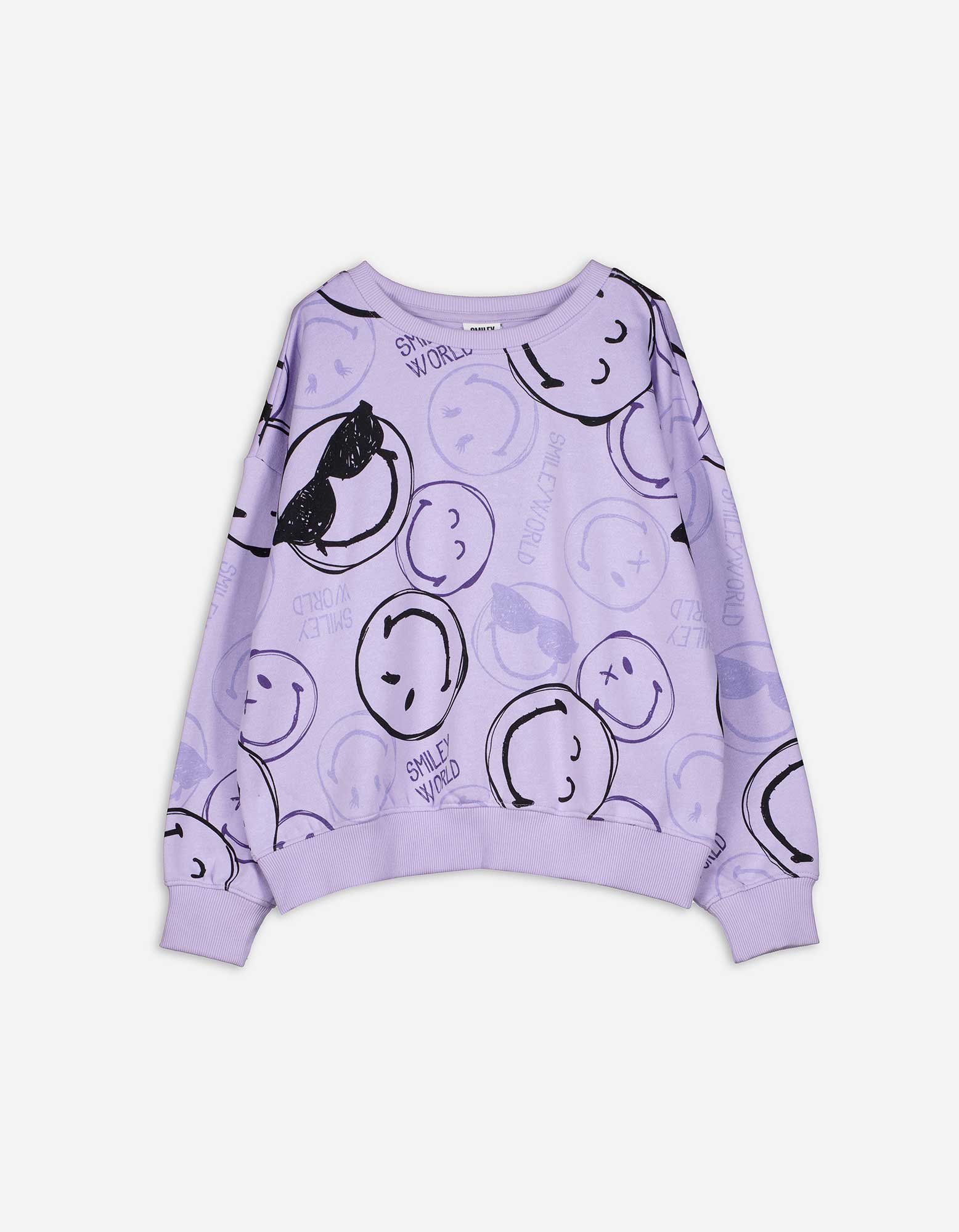 Kinder Sweatshirt - SmileyWorld® - lila, Takko, lila