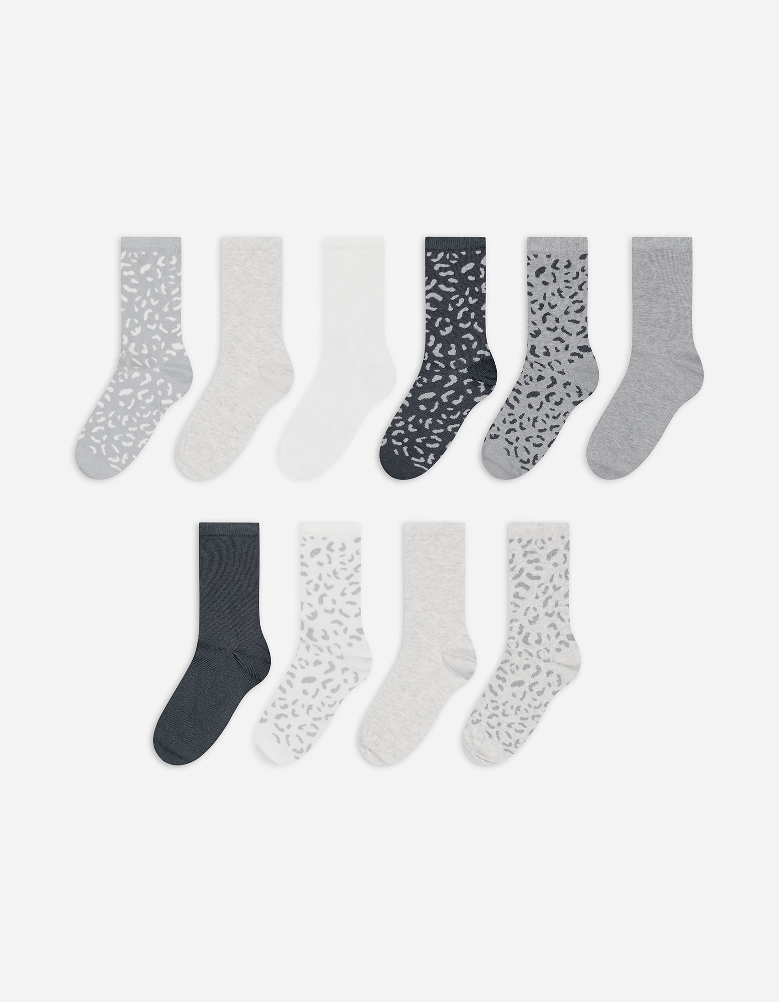 Damen Socken - 10er-Pack, Takko, grau 39-42