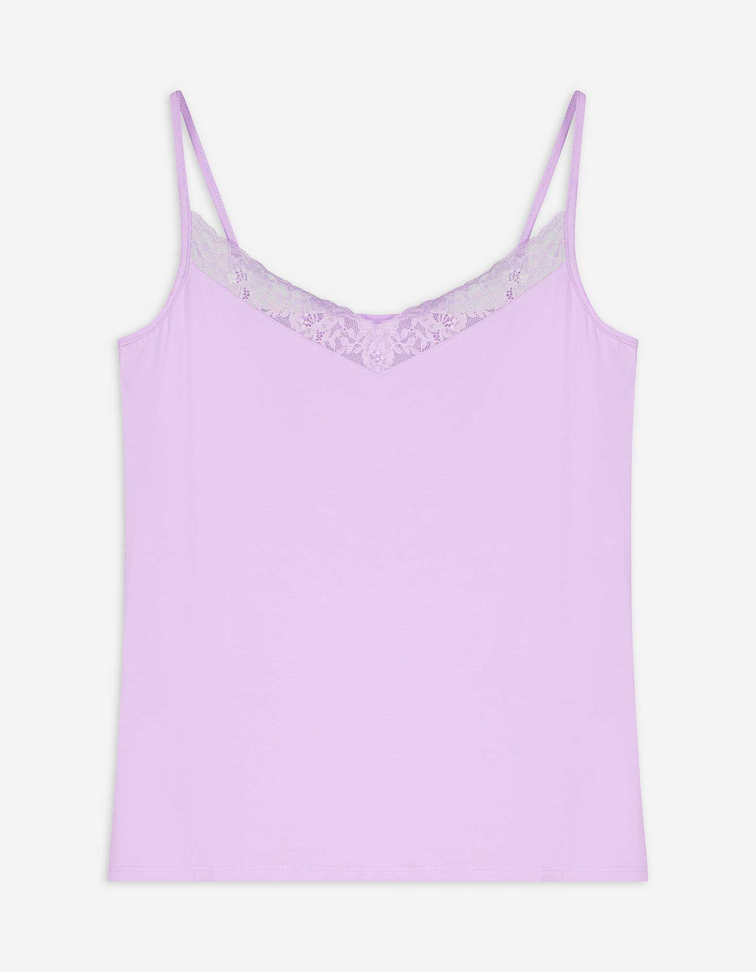 Damen Top - Spitzenbesatz, Takko, lila L