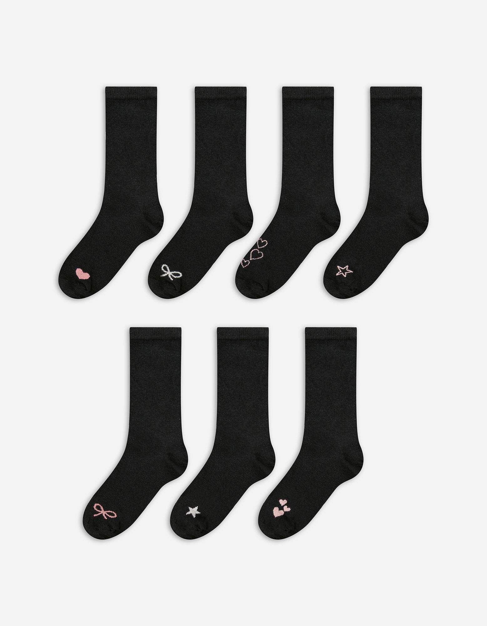 Damen Socken - 7er-Pack, Takko, schwarz 35-38