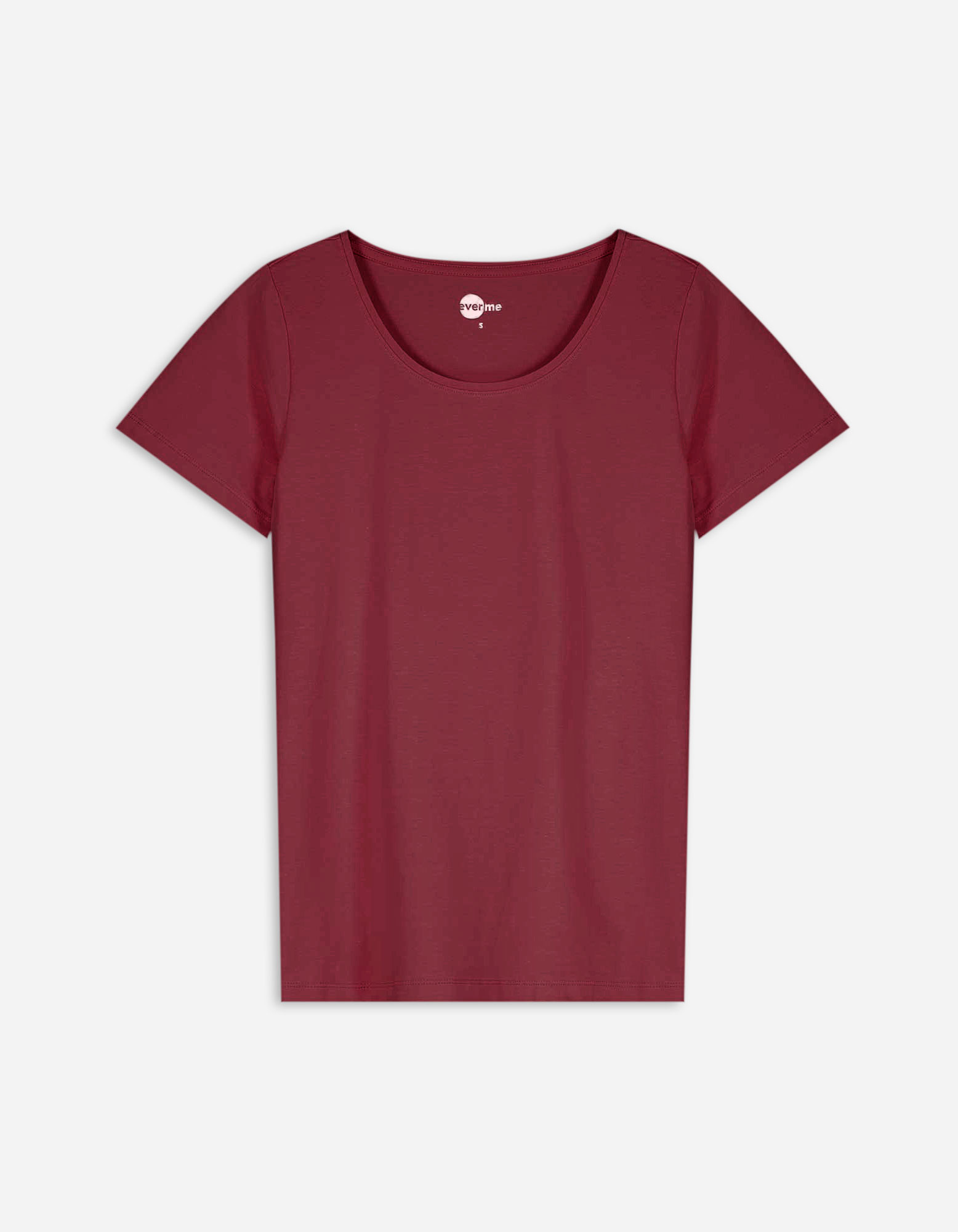 Damen T-Shirt - Basic, Takko, dunkelrot XXL