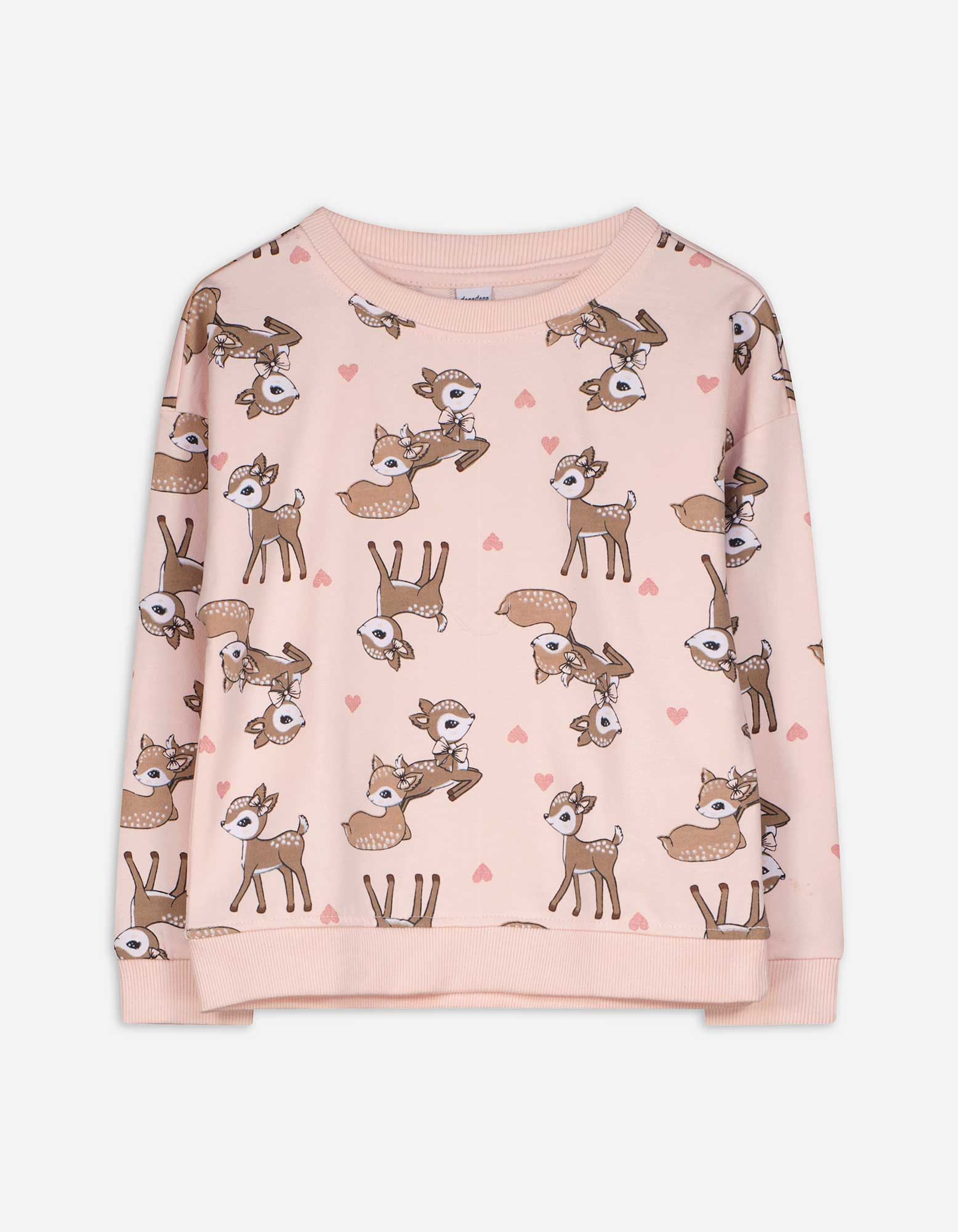 Kinder Sweatshirt - Allover-Print, Takko, rosa