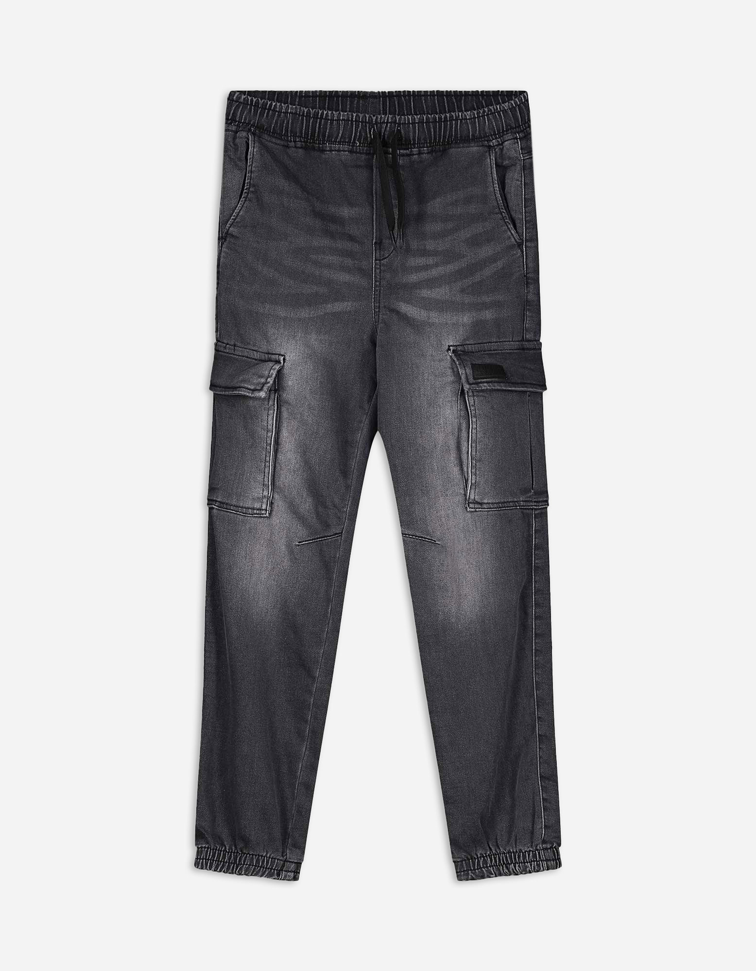 Kinder Cargohose - Denim, Takko, grau