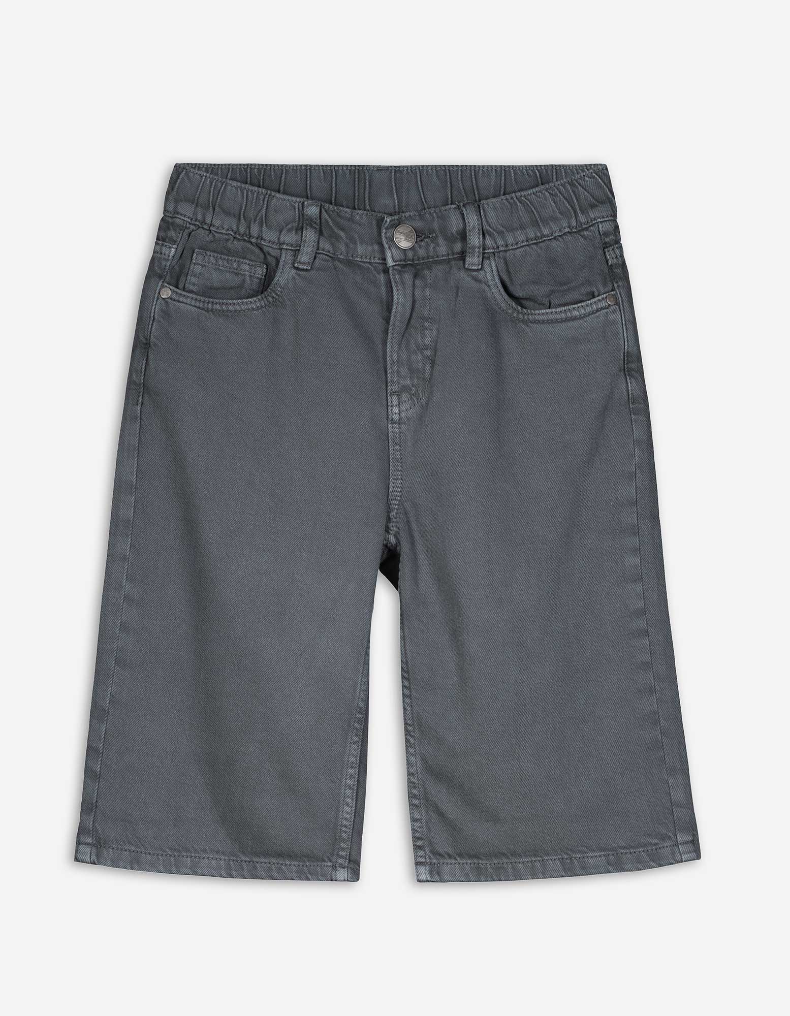 Kinder Bermuda  - Twill, Takko, grau