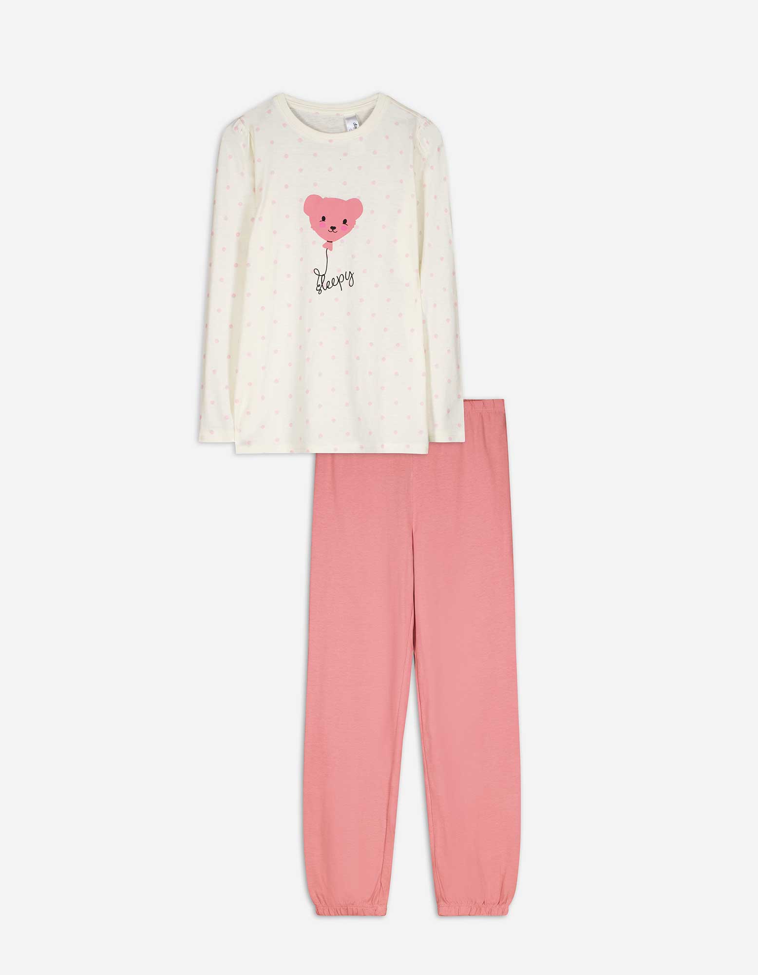 Kinder Pyjama Set aus Shirt und Hose - Print, Takko, bronzefarben