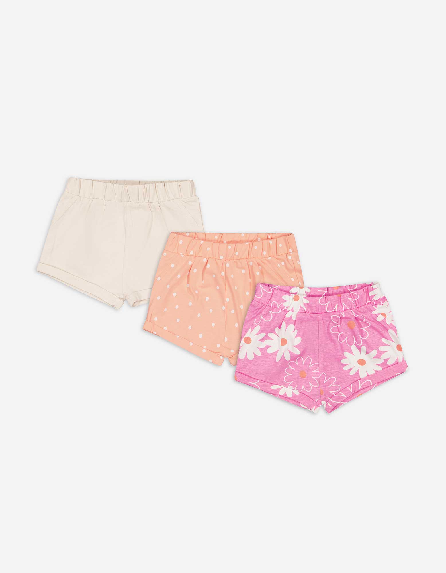 Baby Shorts - 3er-Pack, Takko, pink