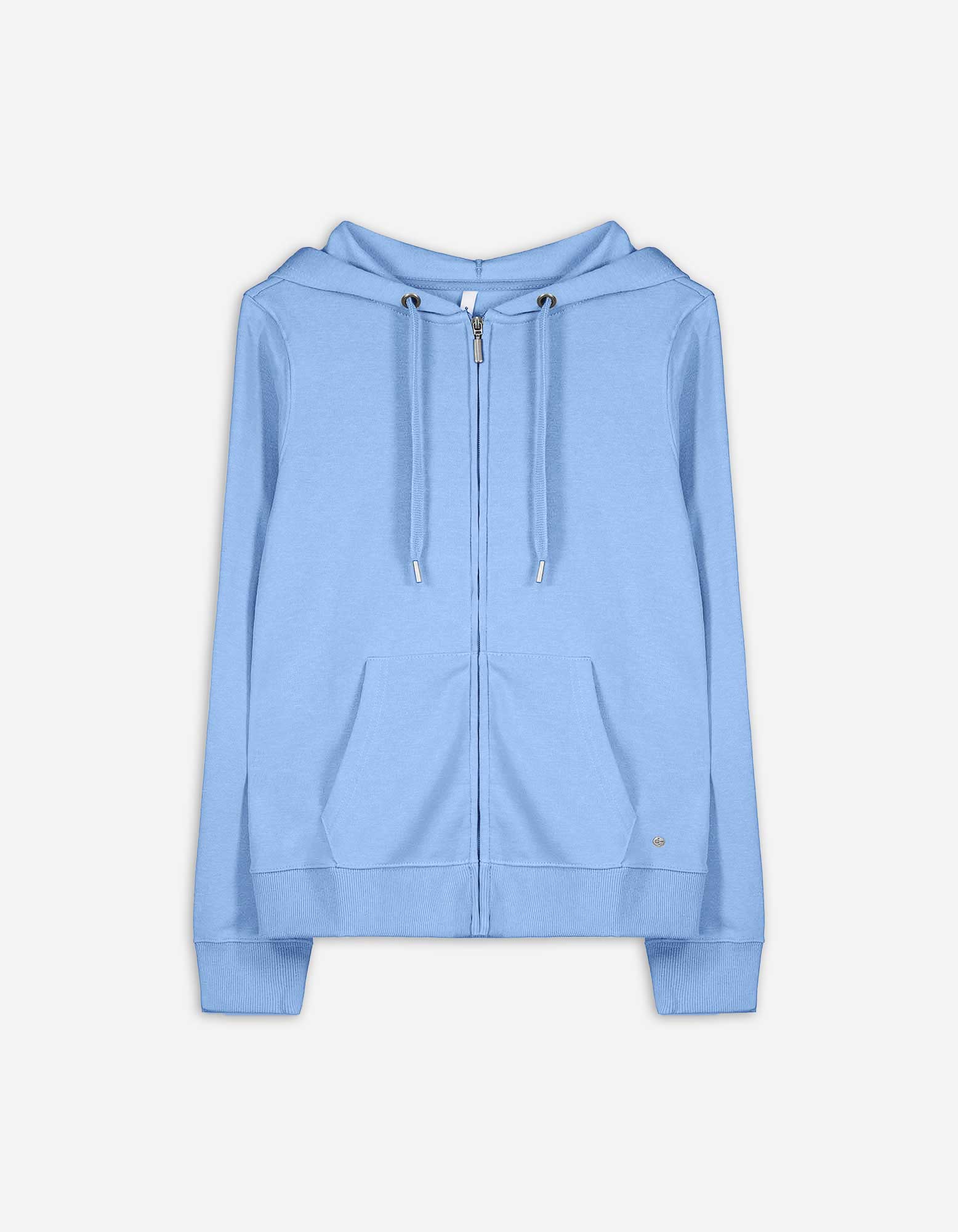 Damen Sweatjacke - Kangurutasche, Takko, hellblau XXL