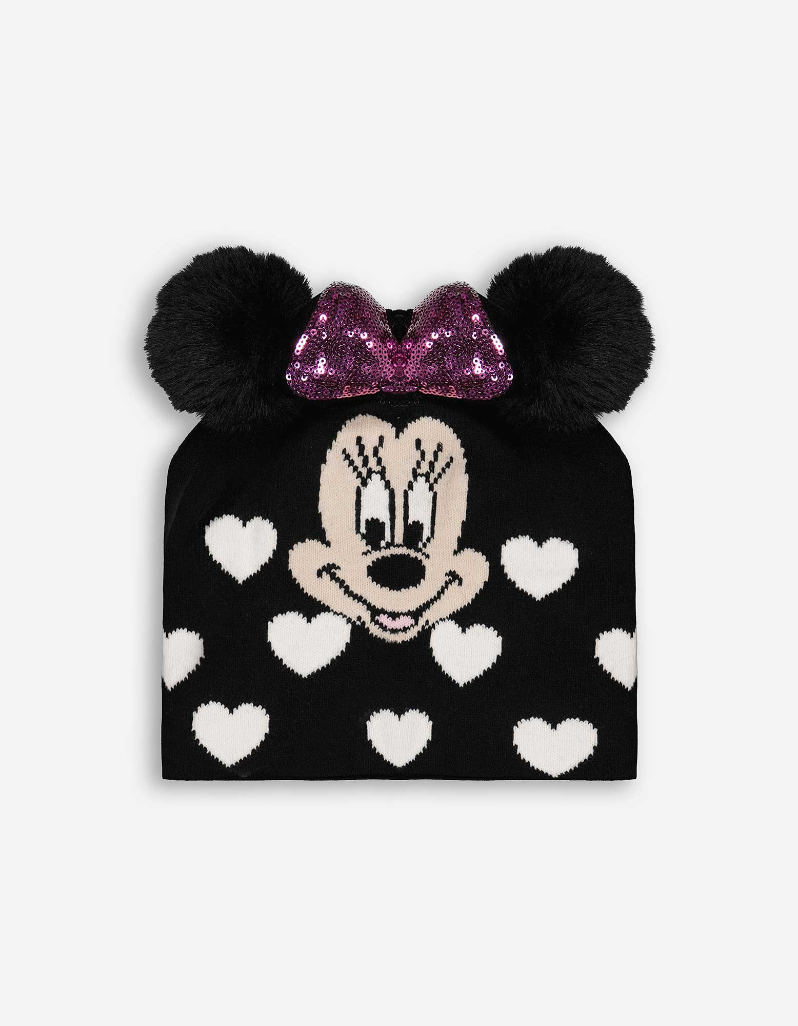 Kinder Pudelmütze - Minnie Mouse, Takko, schwarz onesize