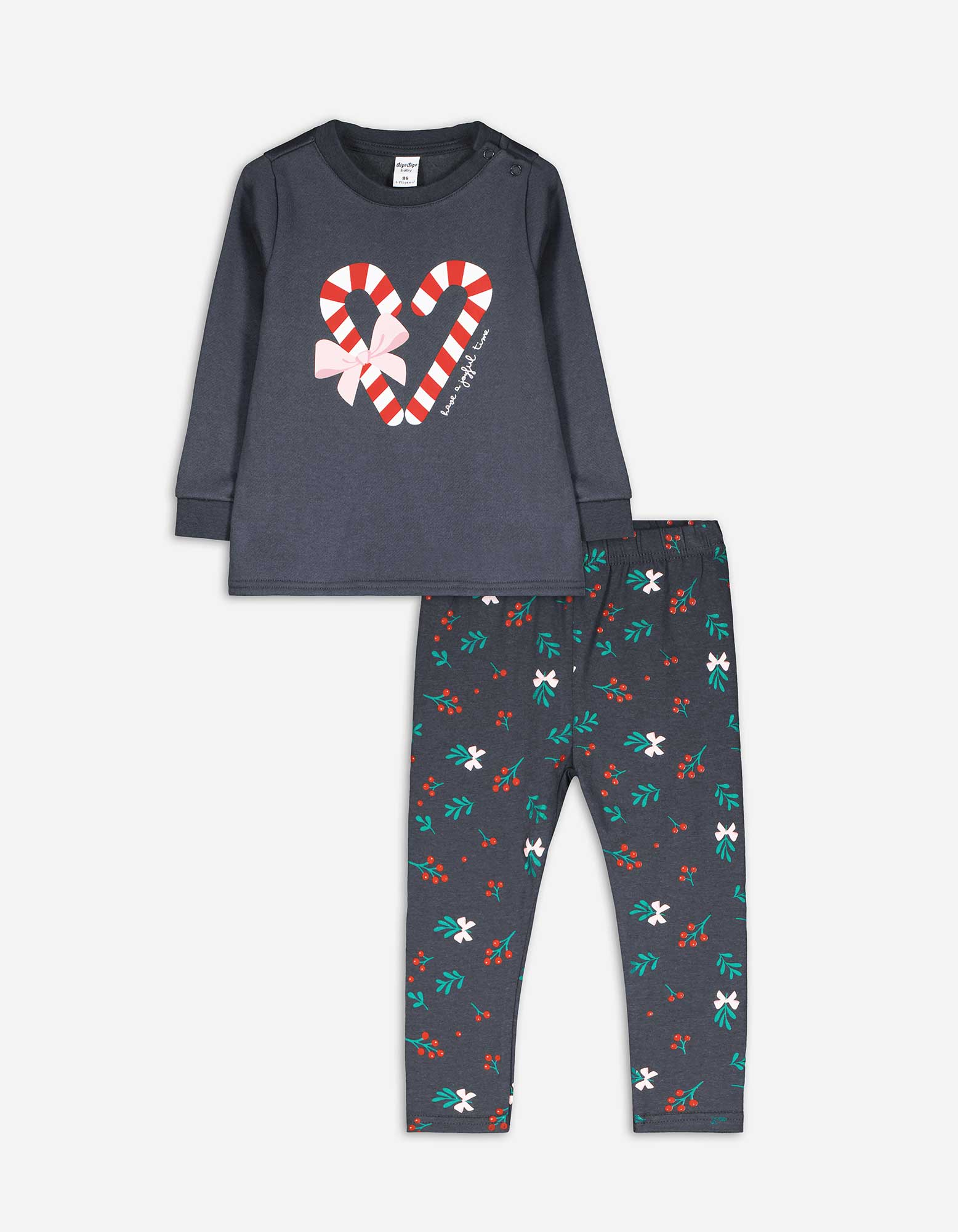 Baby Set aus Sweatshirt und Leggings - Sweat - dunkelgrau, Takko, dunkelgrau