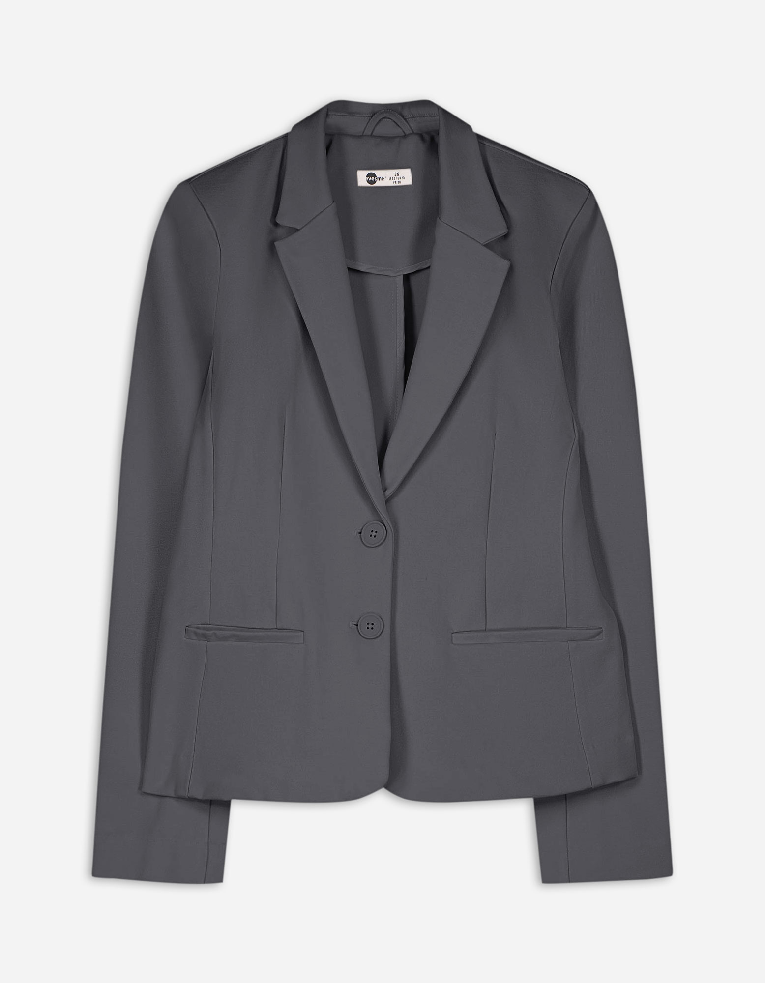 Damen Blazer - Schulterpolster, Takko, dunkelgrau 40