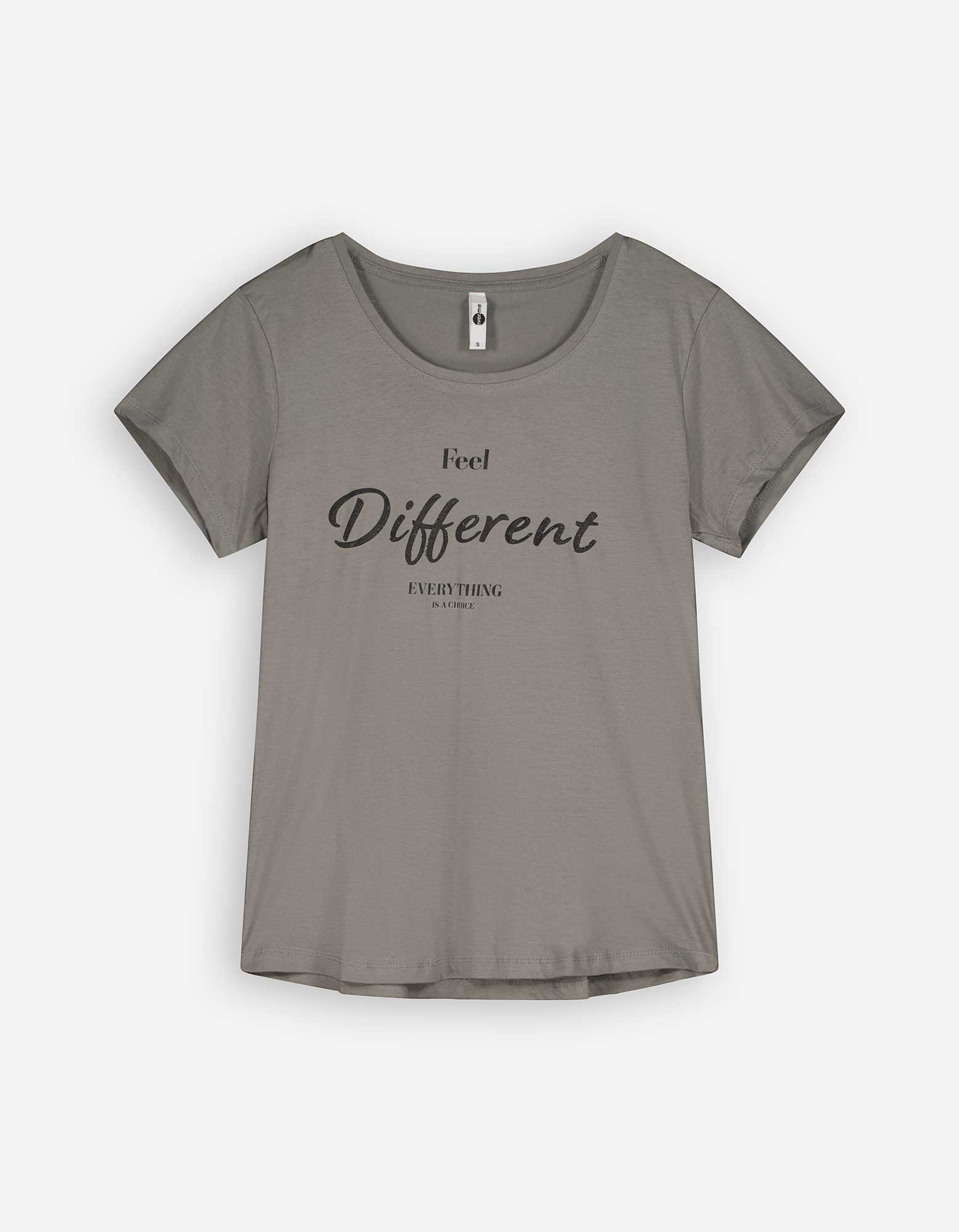 Damen T-Shirt - Glitzerprint, Takko, grün XS