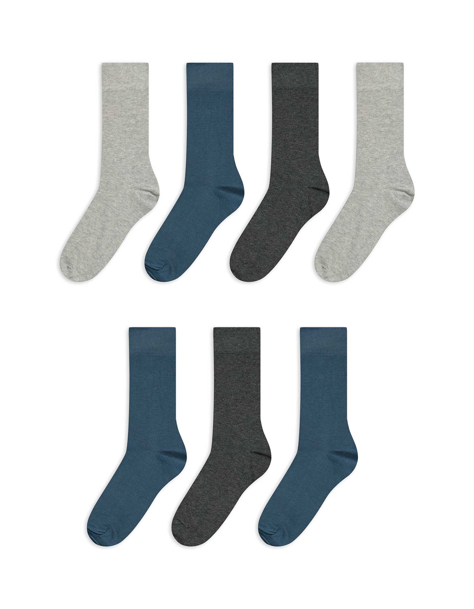 Herren Socken - 7er-Pack, Takko, hellgrau 43-46