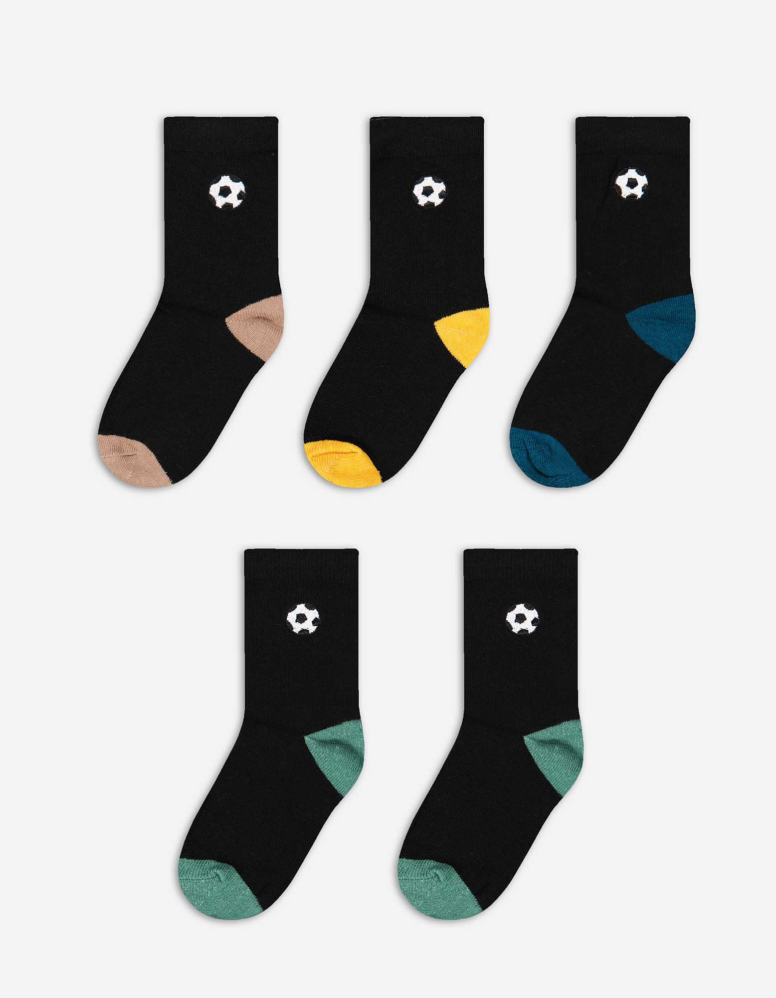 Kinder Socken - 5er-Pack, Takko, schwarz