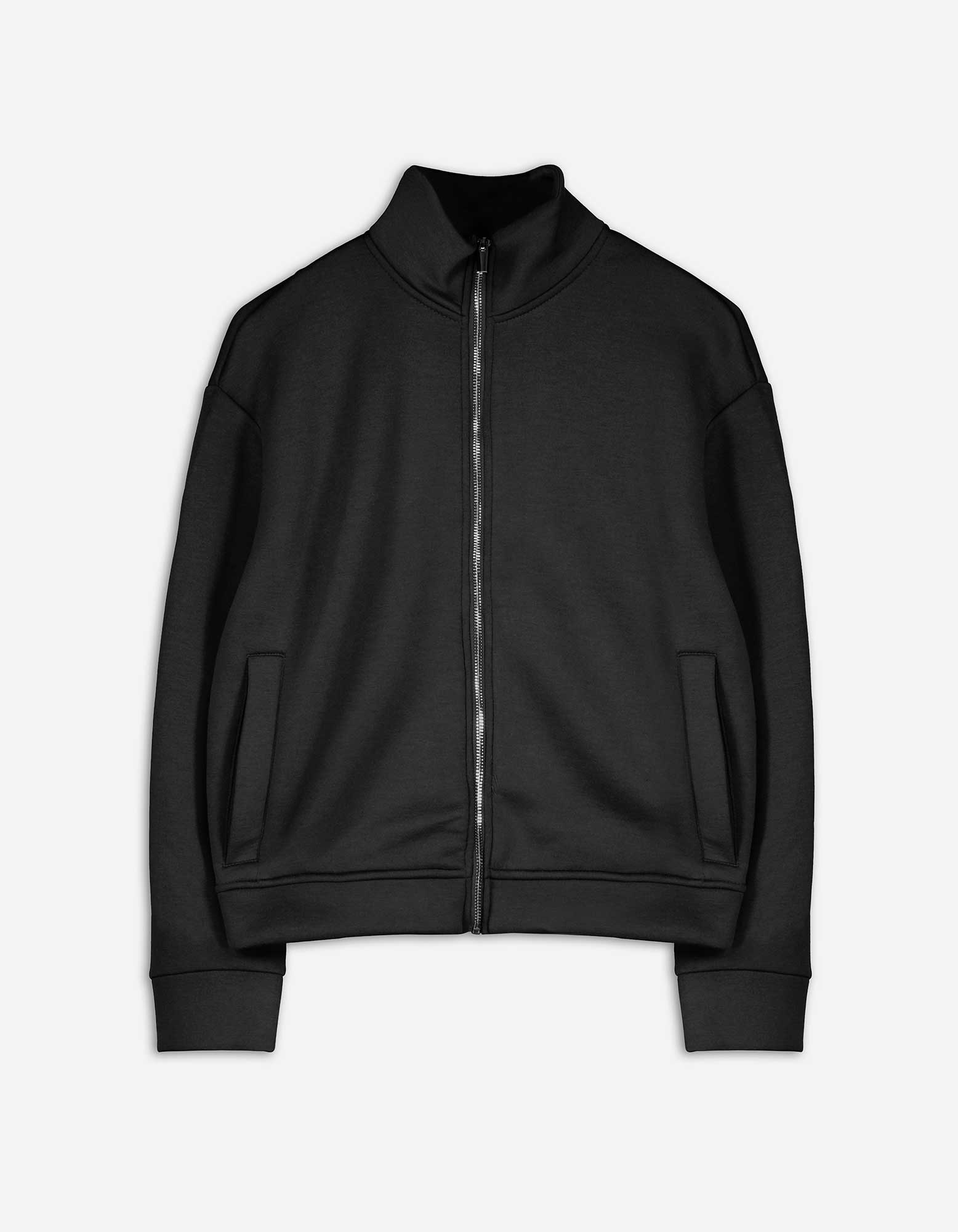 Damen Sweatjacke - Stehkragen - schwarz, Takko, schwarz XXL