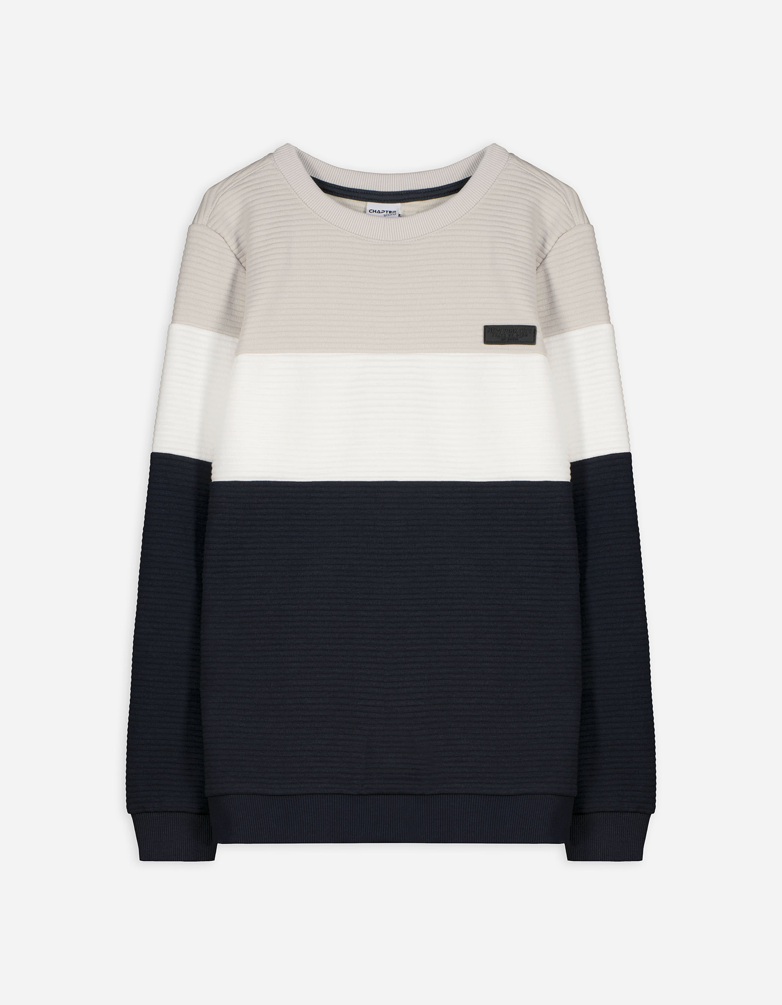 Kinder Pullover - Color-Blocking - hellgrau, Takko, hellgrau