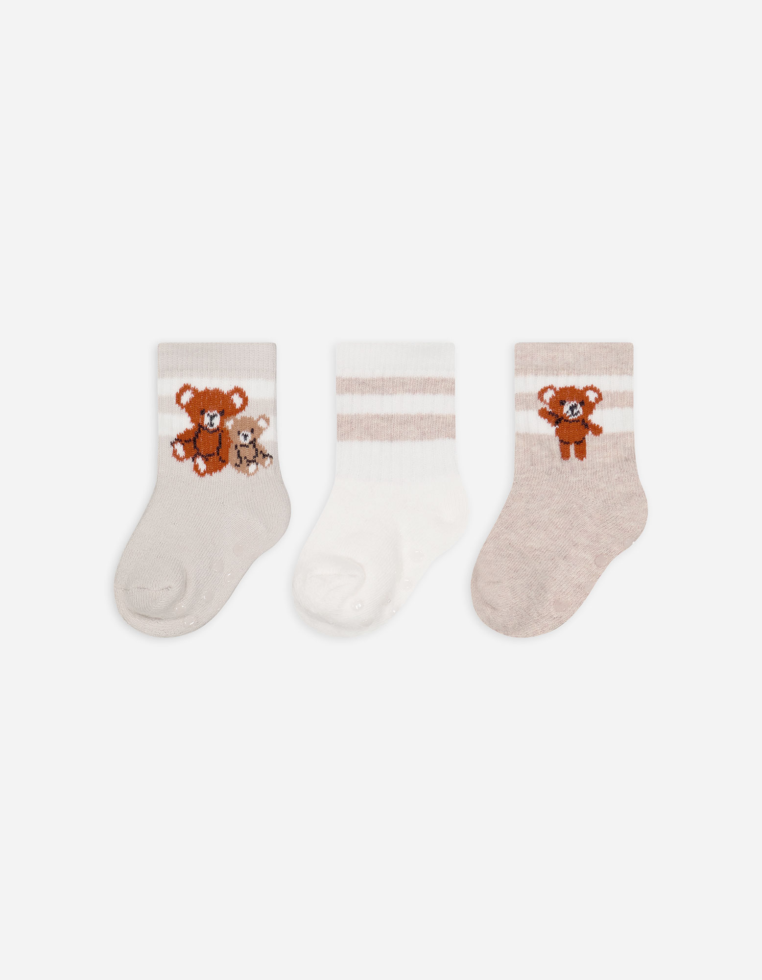 Baby Stoppersocken - 3er-Pack, Takko, beige