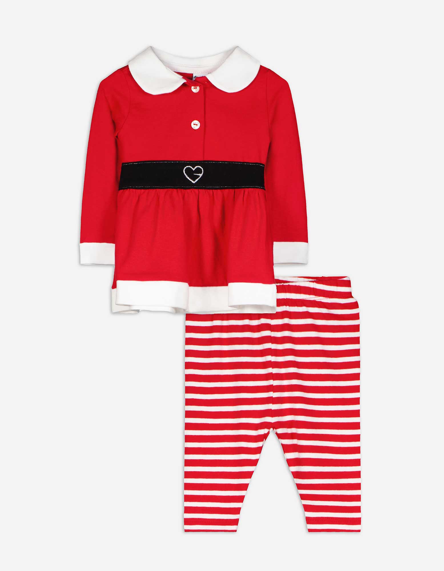 Baby Set aus Kleid und Leggings - Christmas - rot, Takko, rot