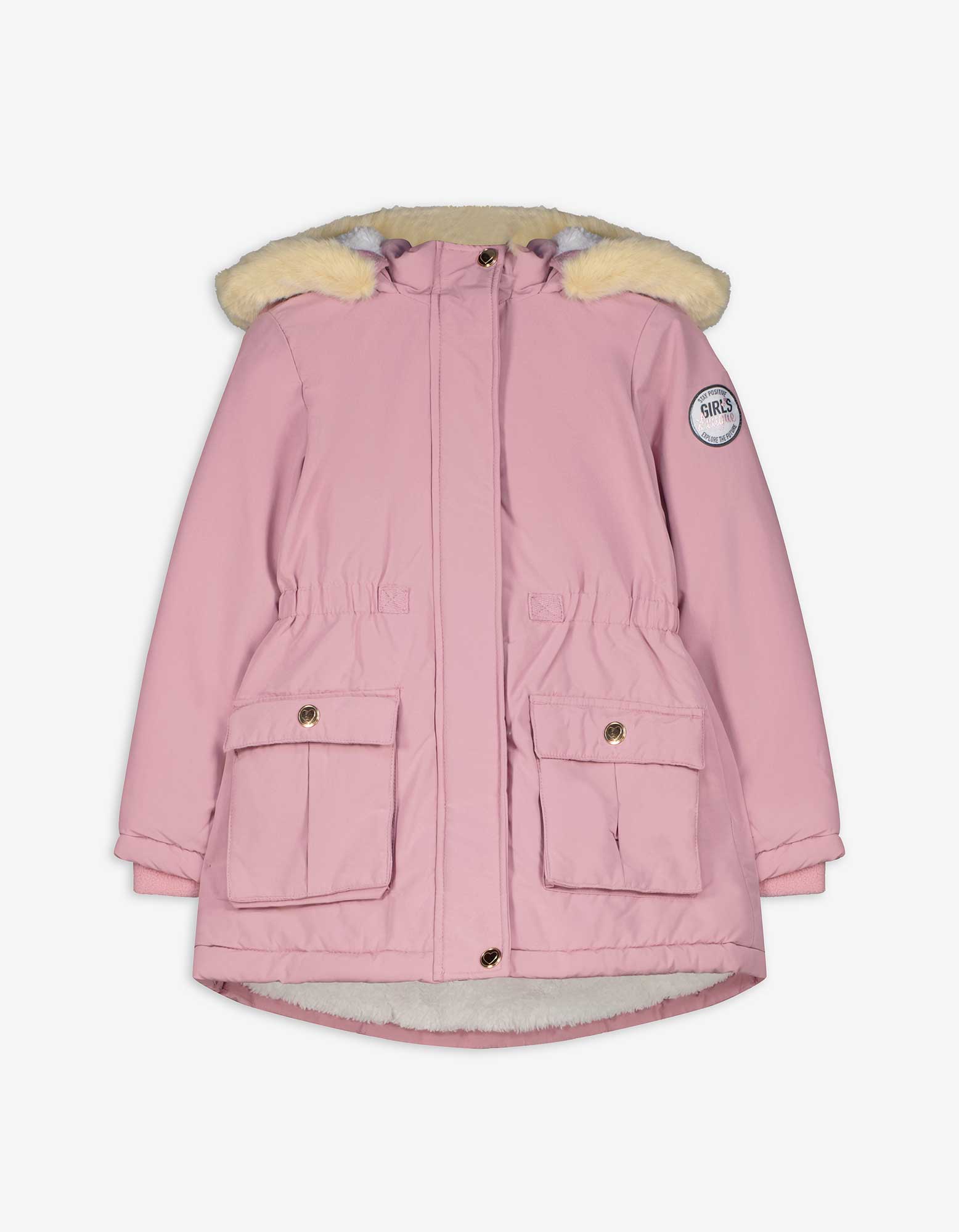 Kinder Parka - Abnehmbarer Kunstpelz, Takko, lila