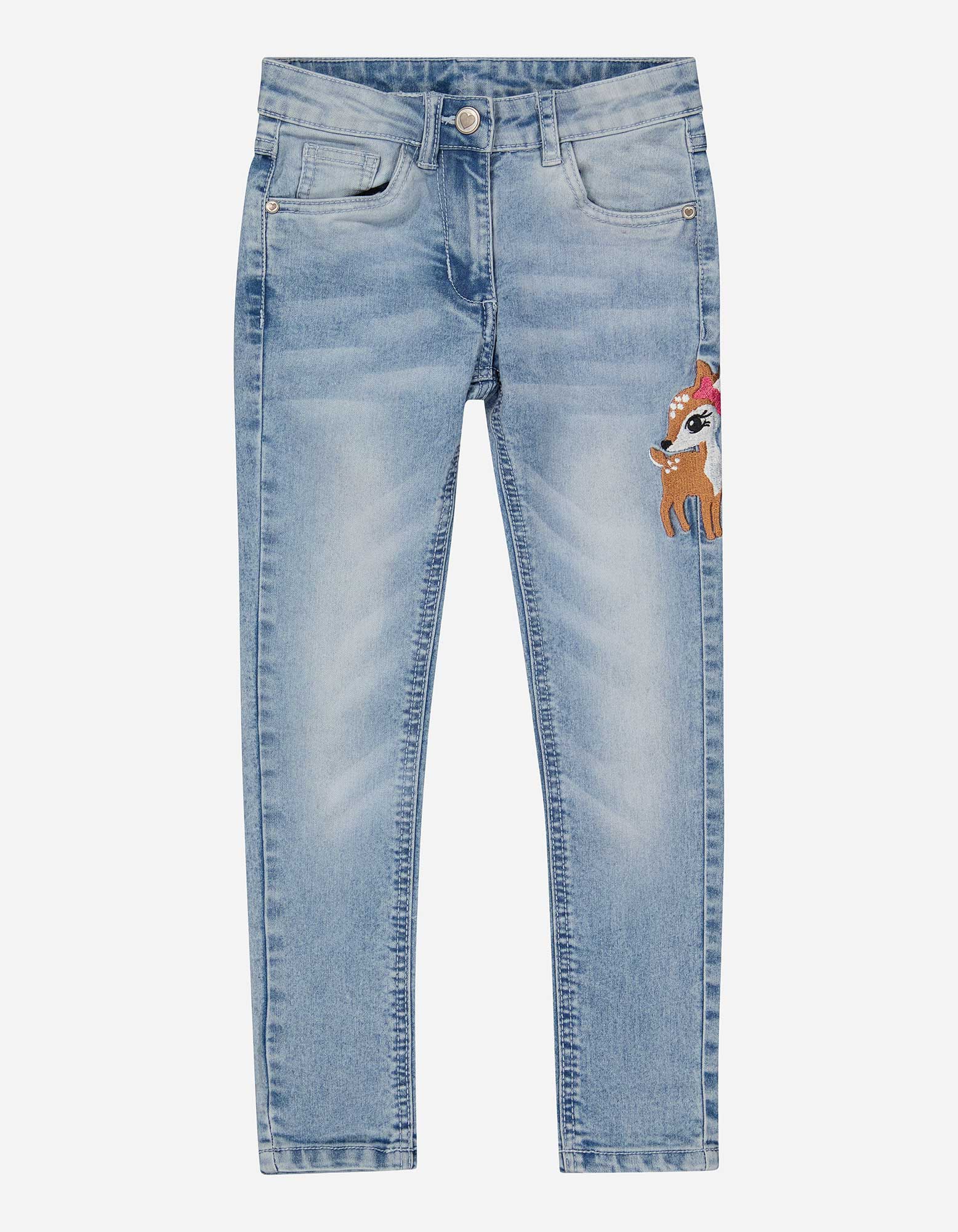 Kinder Jeans - Stickereien - hellblau, Takko, hellblau