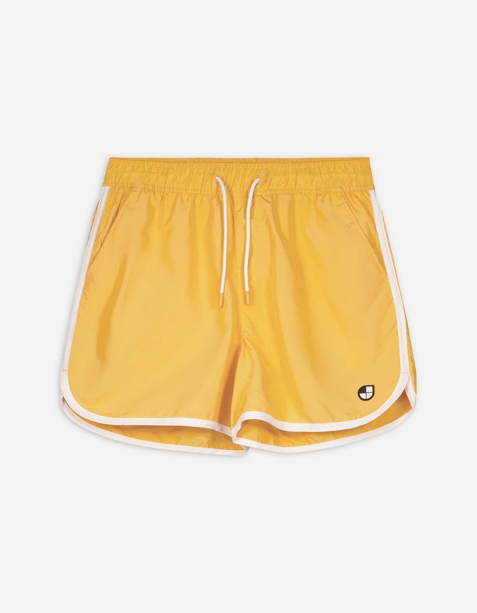 Herren Badehose - Kontraststreifen, Takko, gelb XL