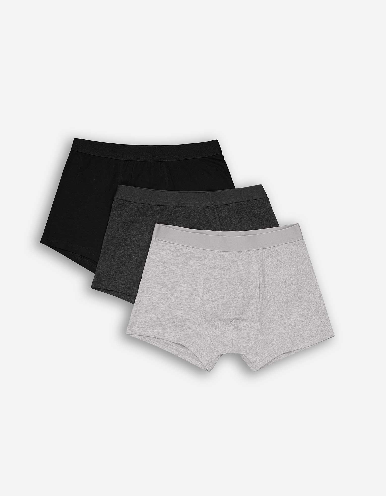 Herren Trunks - 3er-Pack, Takko, grau XL