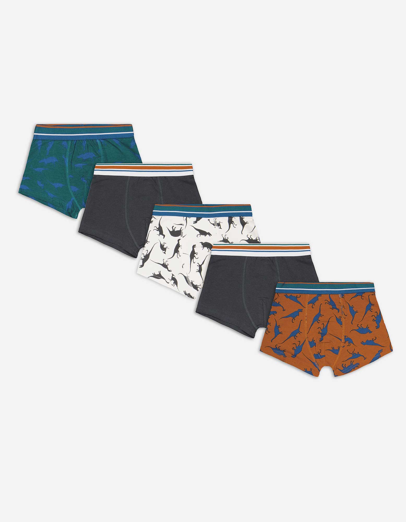 Kinder Trunks - 5er-Pack, Takko, dunkelgrün