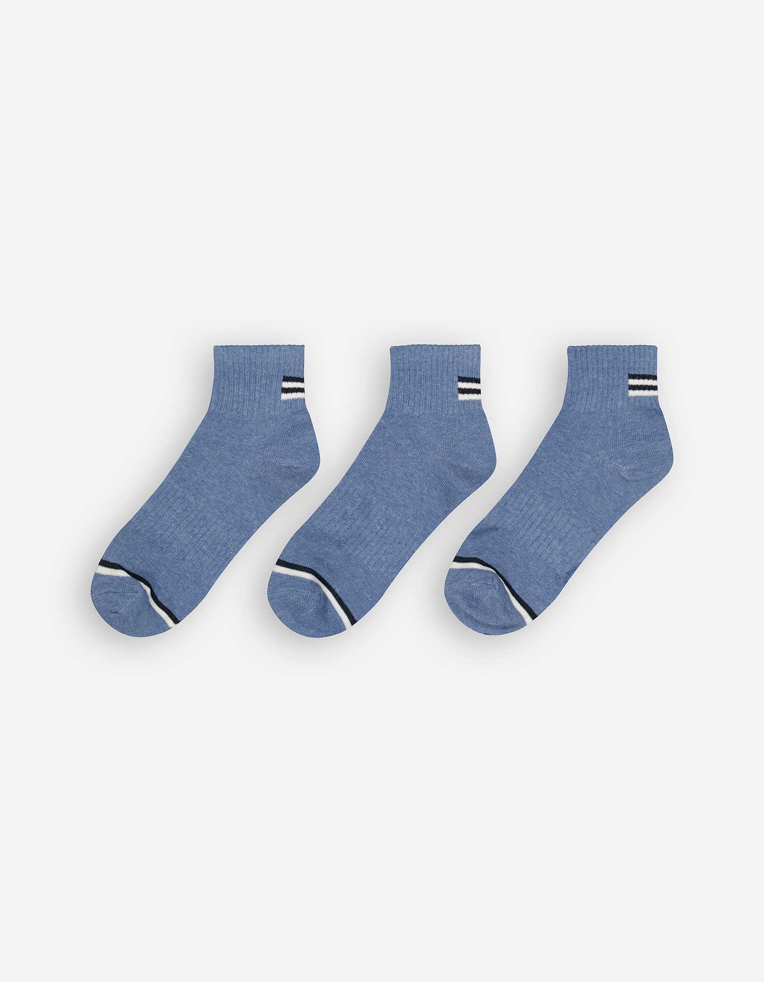 Herren Socken - 3er-Pack, Takko, hellblau 43-46