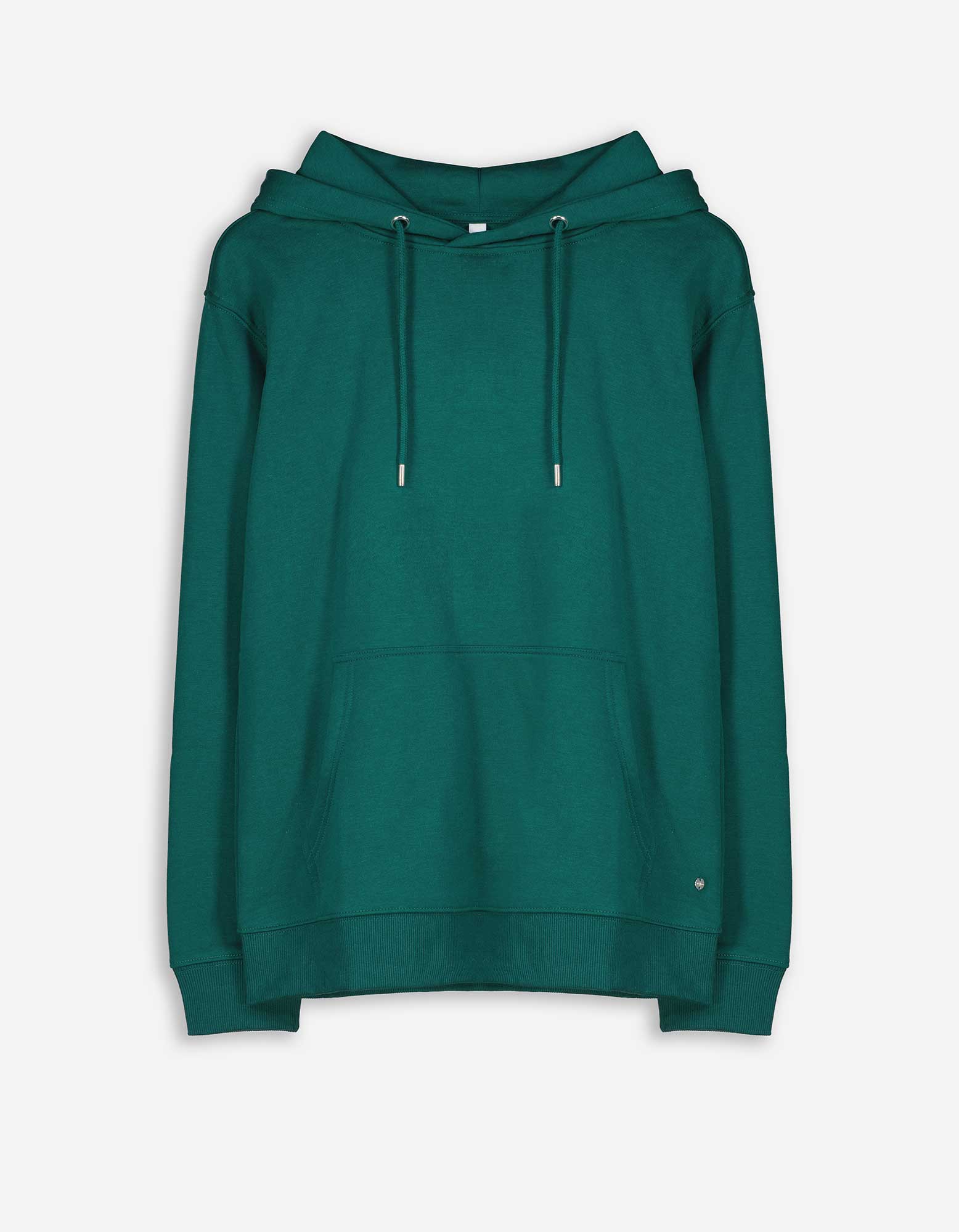 Damen Hoodie - einfarbig, Takko, dunkelgrün S