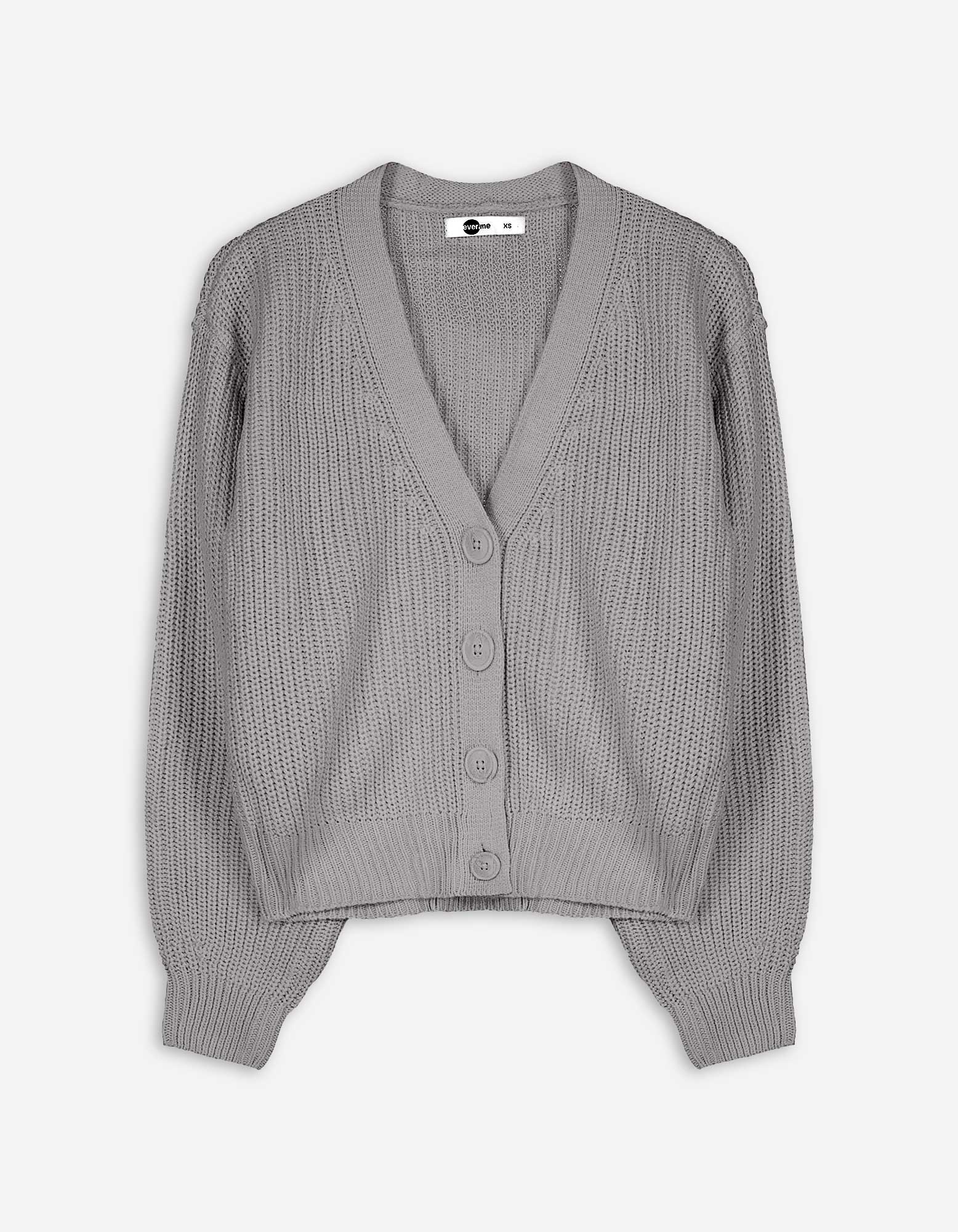 Damen Cardigan - Rippstrick, Takko, grau XXL