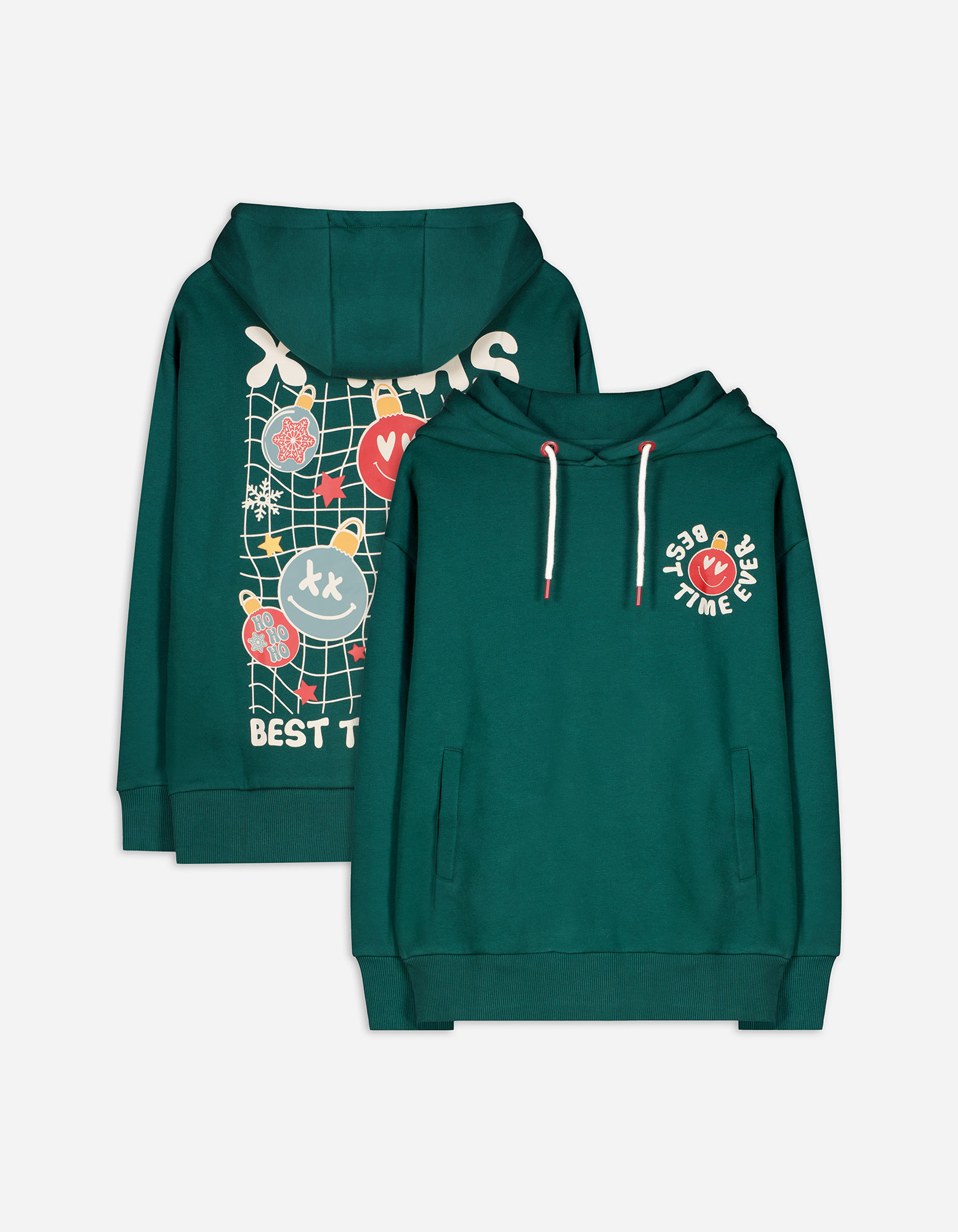 Damen Sweatshirt - Rückenprint - dunkelgrün, Takko, dunkelgrün L