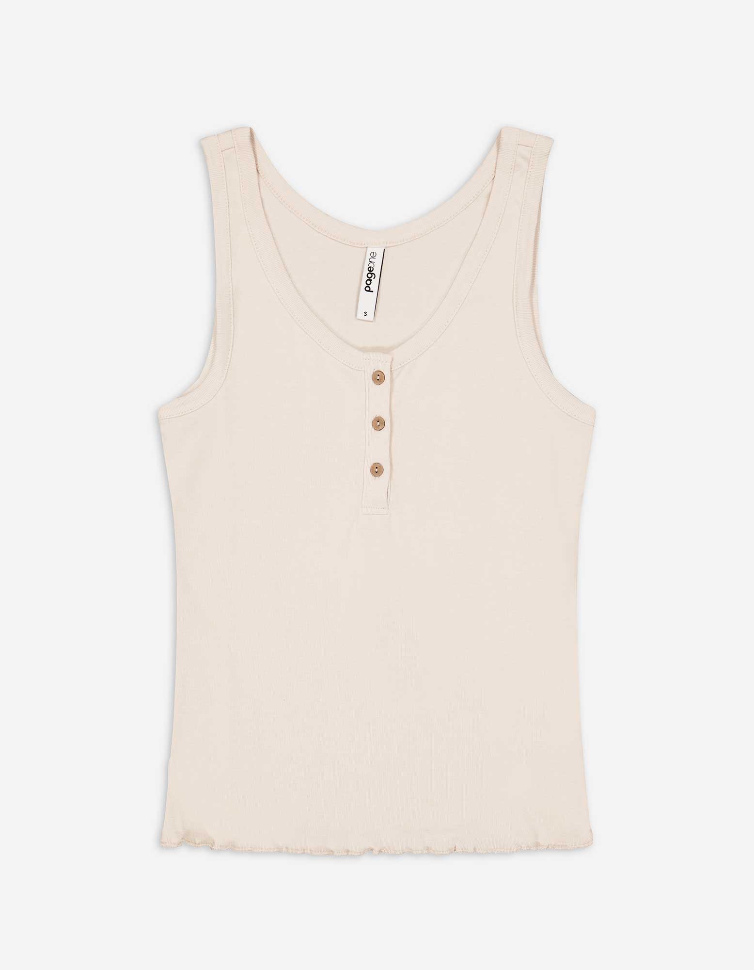 Damen Top - Knopfverschluss, Takko, beige M