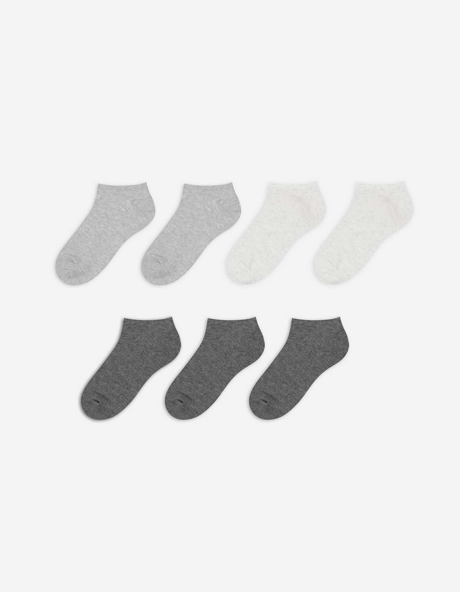 Damen Sneakersocken - 7er-Pack, Takko, grau 39-42