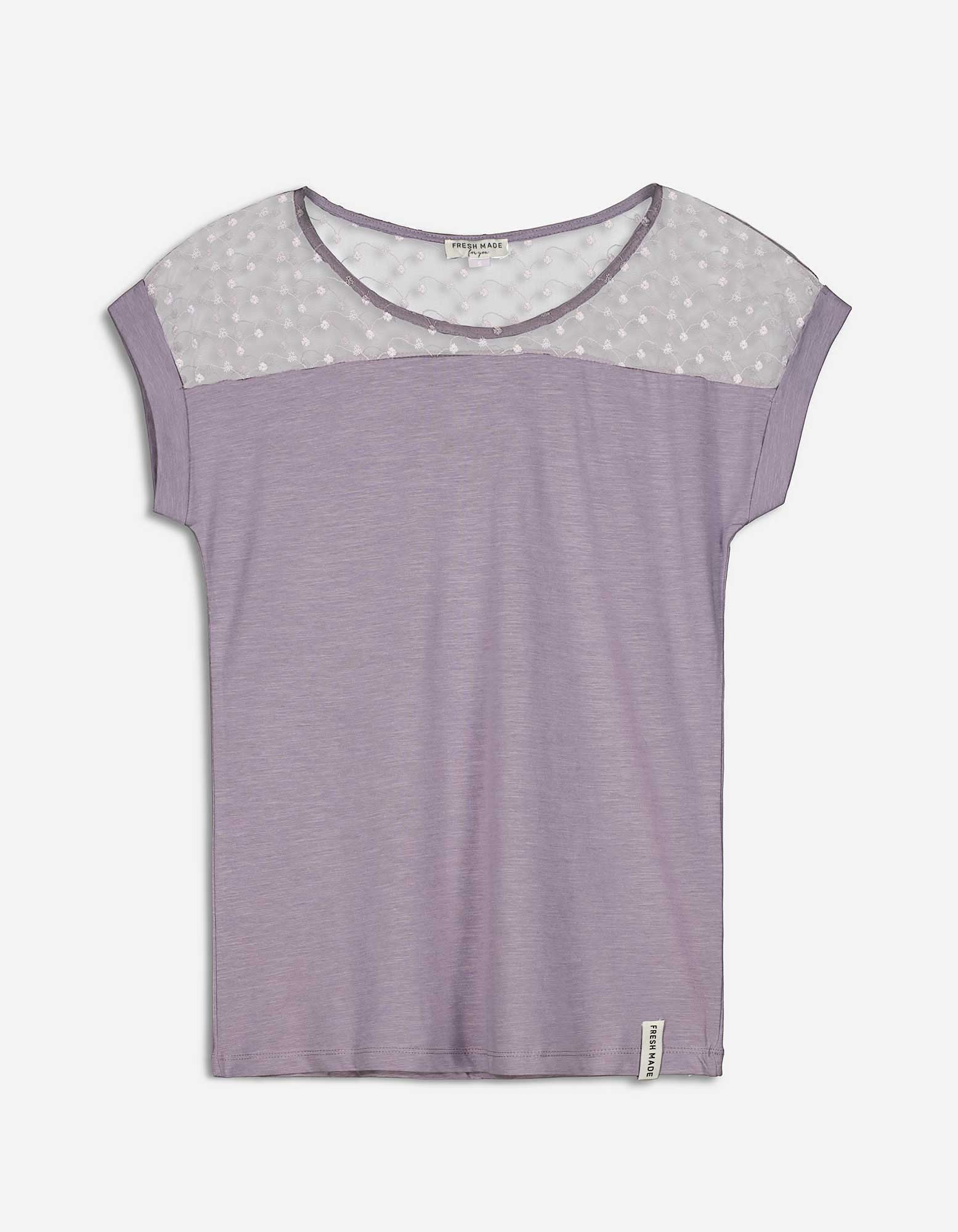 Damen T-Shirt - Viskose-Mix, Takko, lila XS