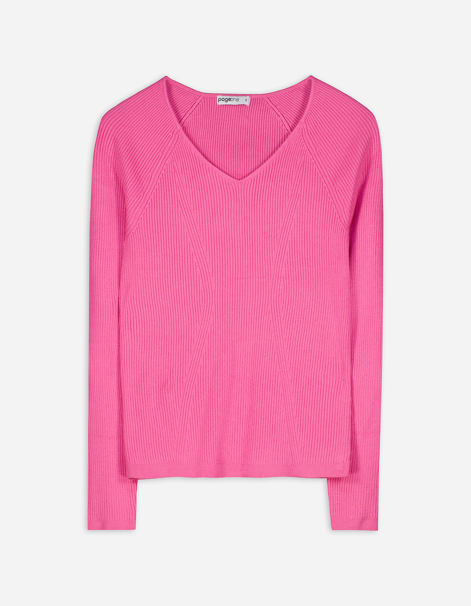 Damen Langarmshirt - Rippstrick, Takko, rosa XS