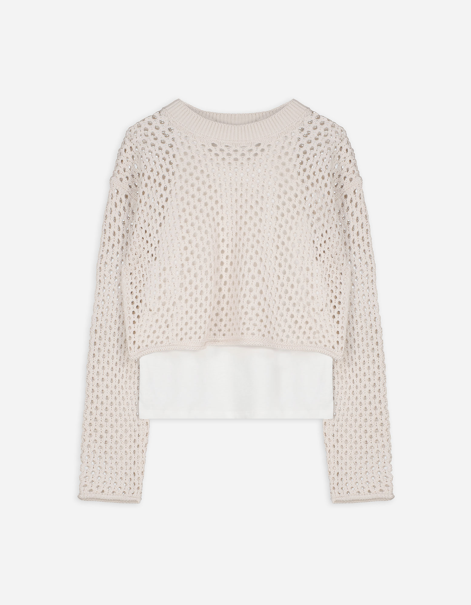 Kinder Pullover - Lochstrick, Takko, beige