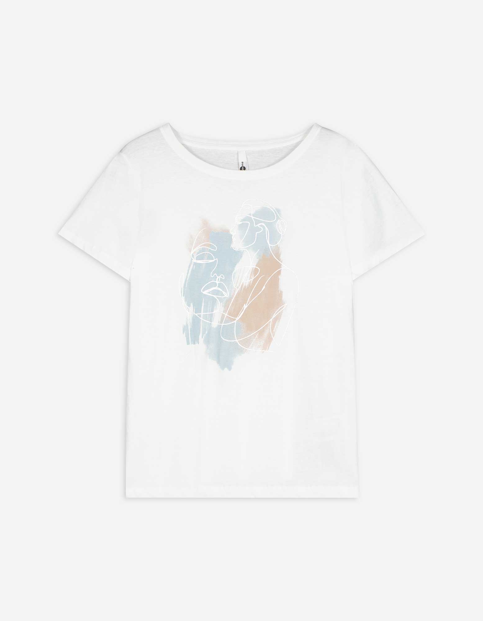 Damen T-Shirt - Glitzerprint, Takko, weiß S