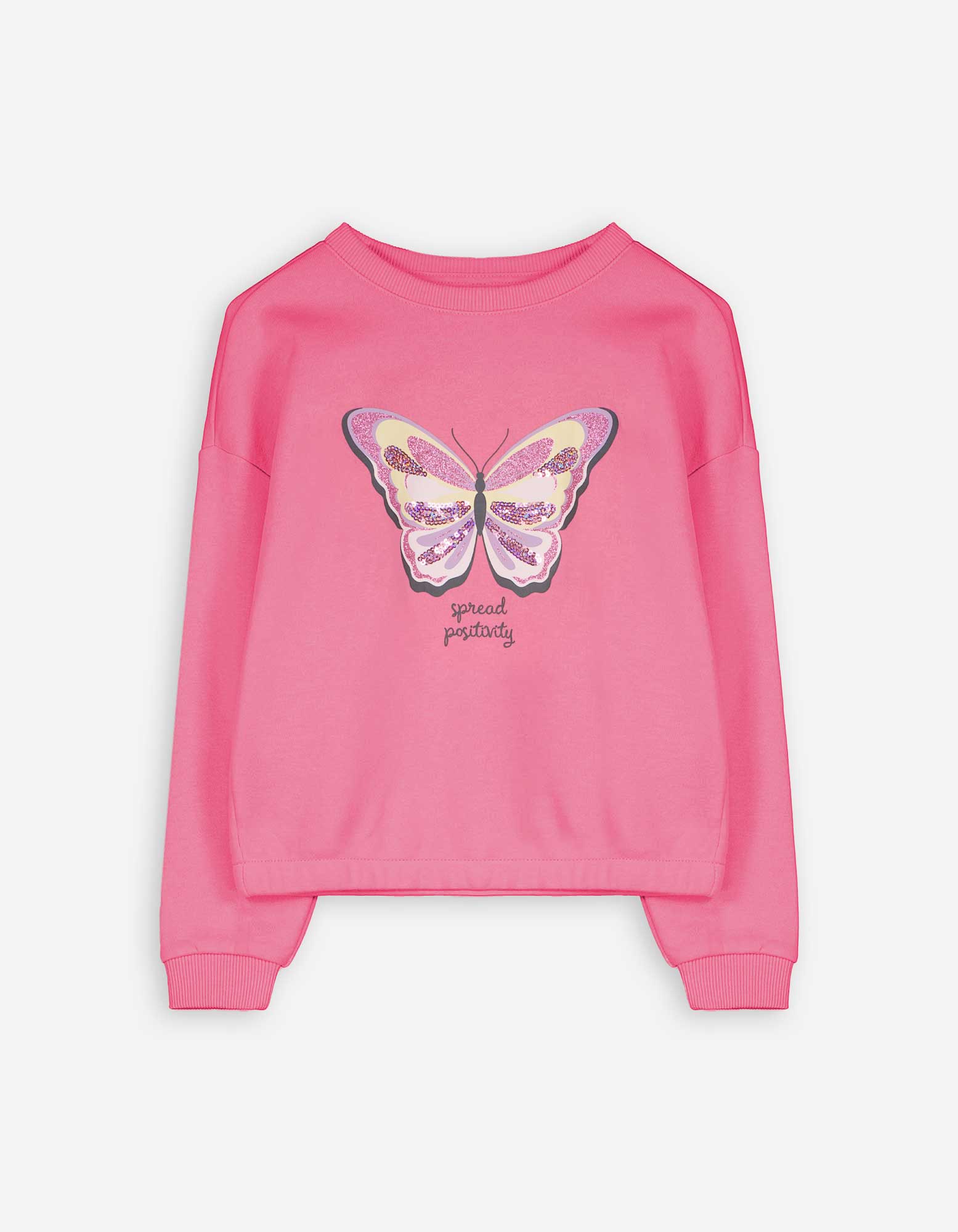 Kinder Sweatshirt - Paillettenbesatz - pink, Takko, pink