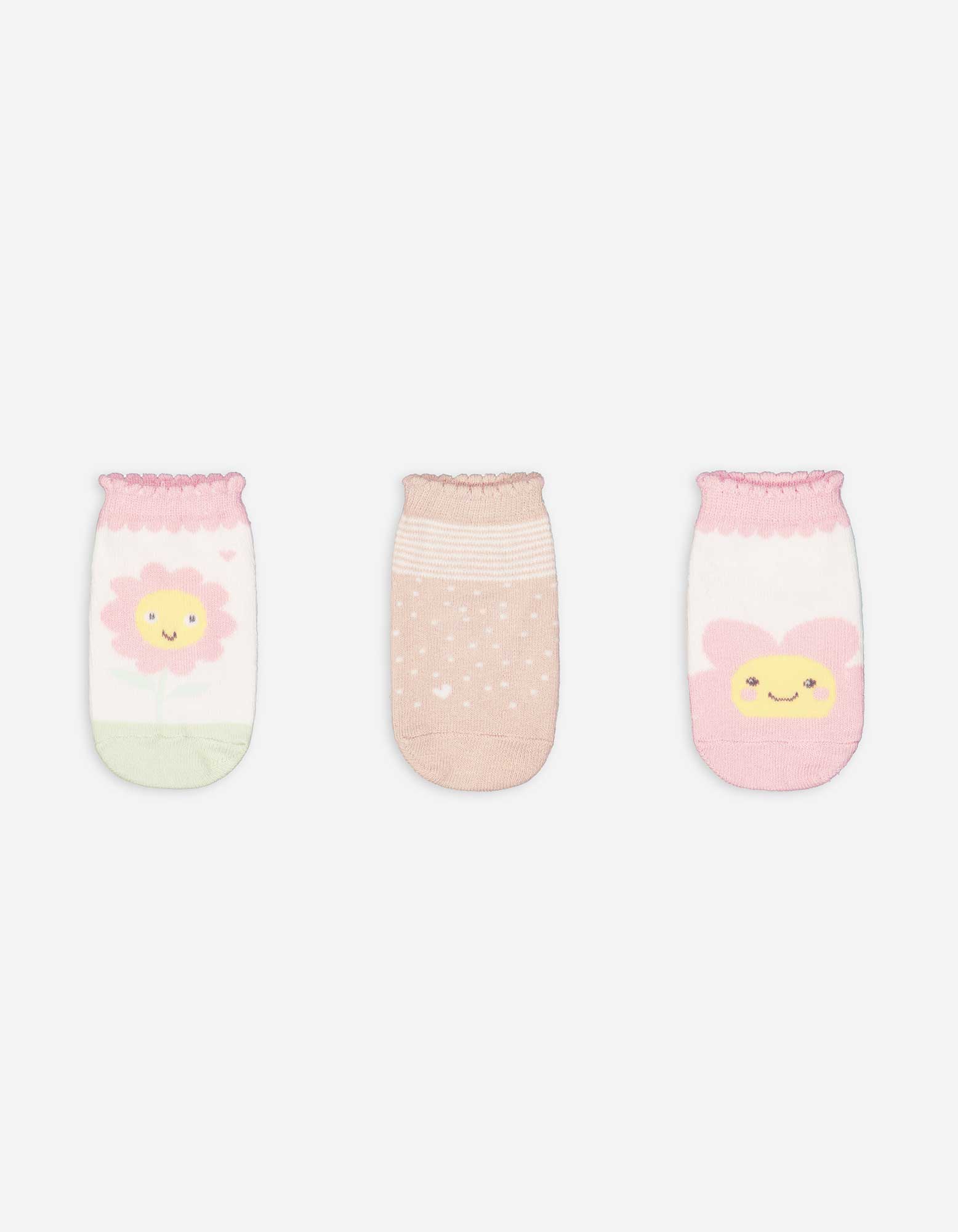 Baby Sneakersocken - 3er-Pack, Takko, weiß